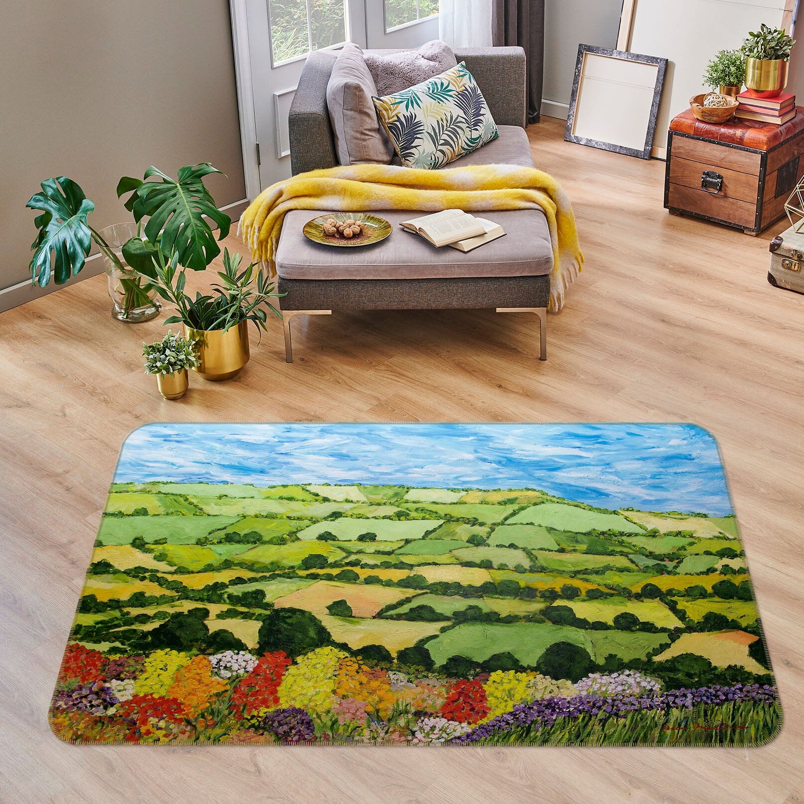 3D Terraces 1109 Allan P. Friedlander Rug Non Slip Rug Mat Mat AJ Creativity Home