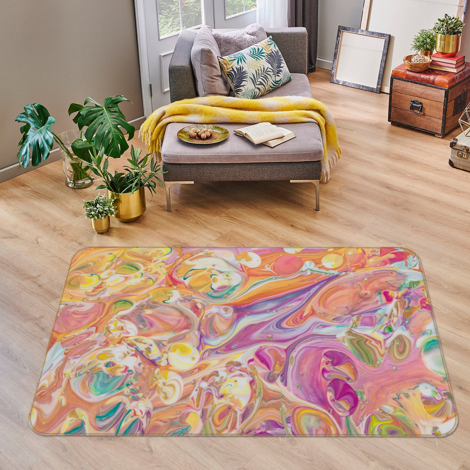 3D Color Pattern 29200 Non Slip Rug Mat