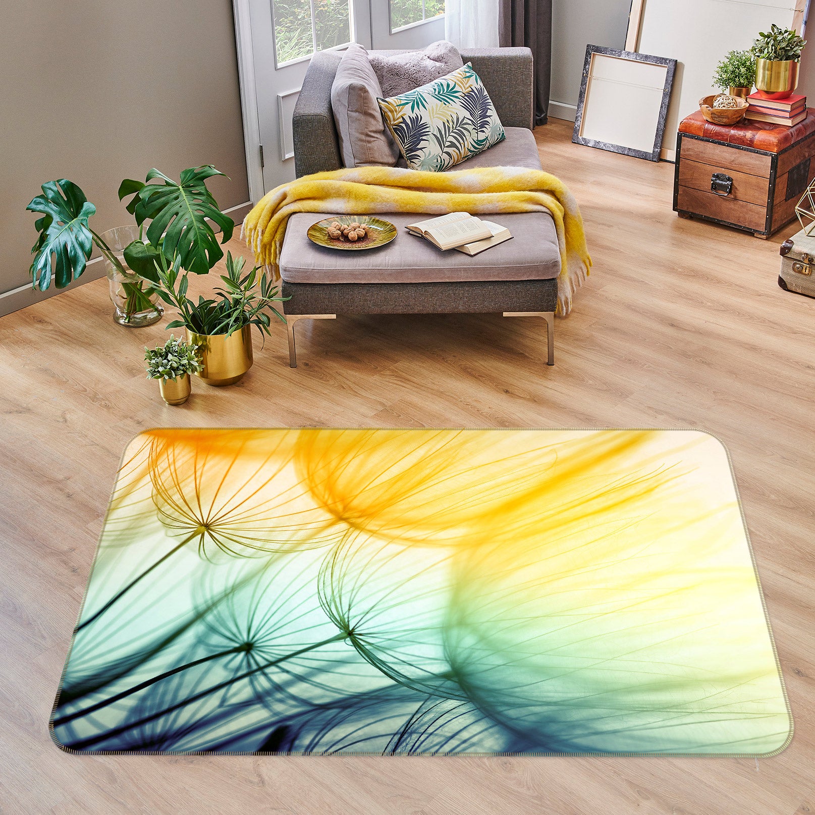 3D Dandelion 76286 Non Slip Rug Mat