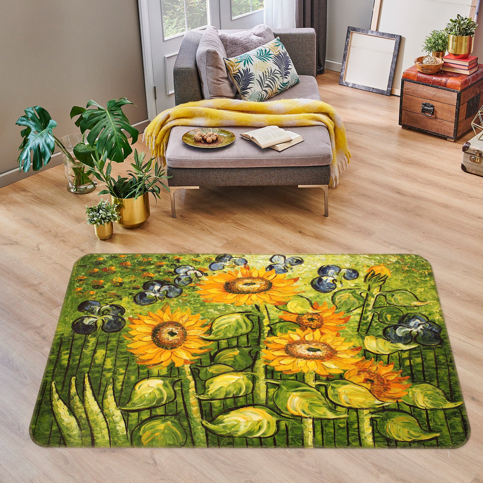 3D Sunflower 75148 Non Slip Rug Mat