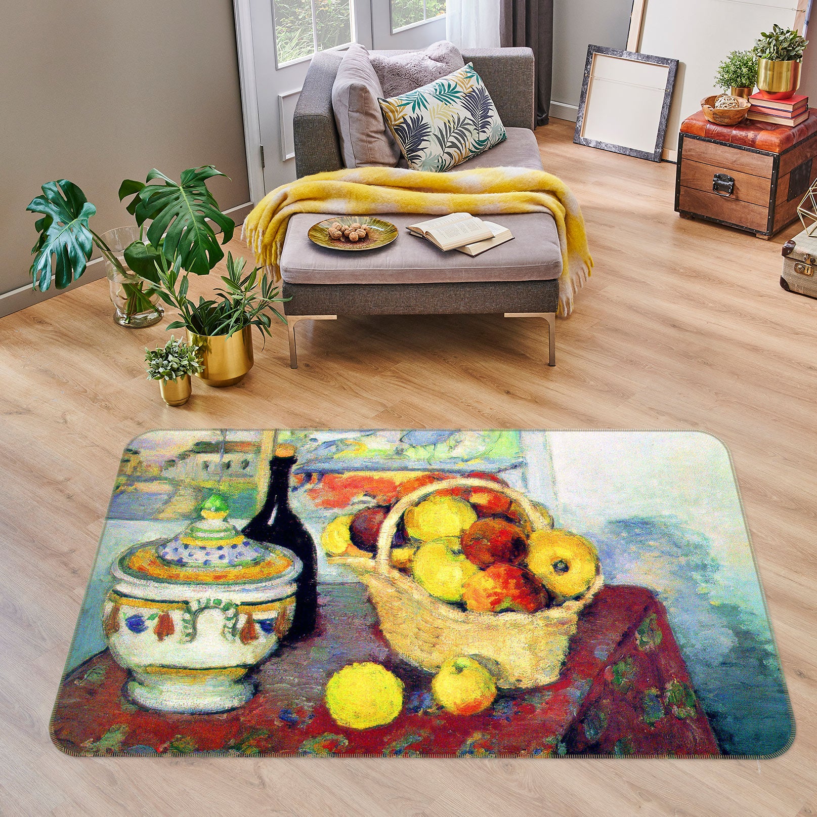 3D Fruit Basket 76048 Non Slip Rug Mat