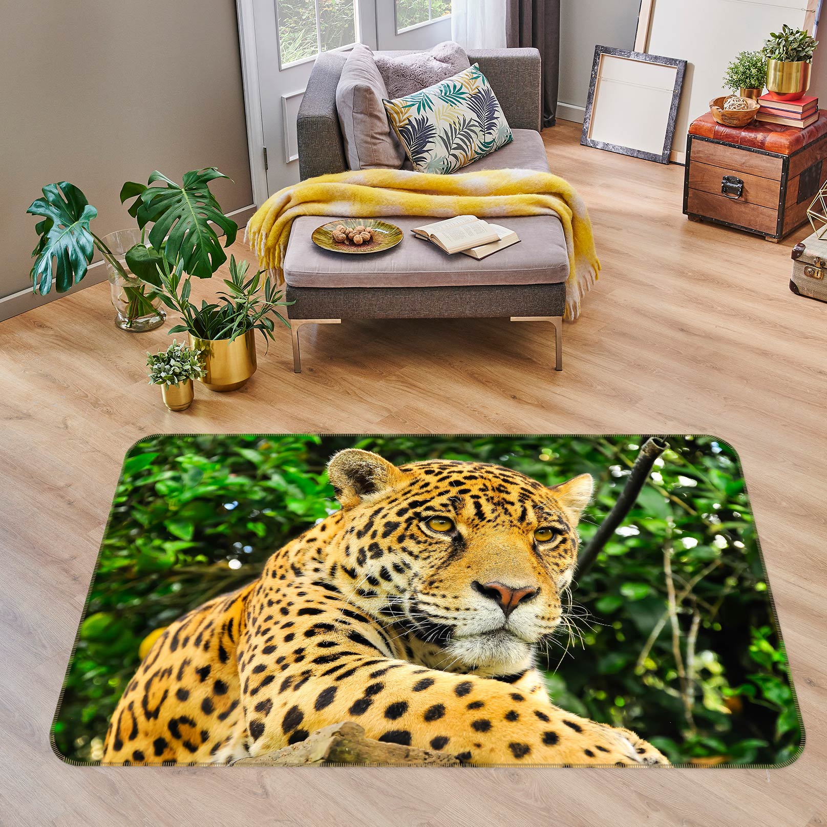 3D Leopard 30014 Non Slip Rug Mat