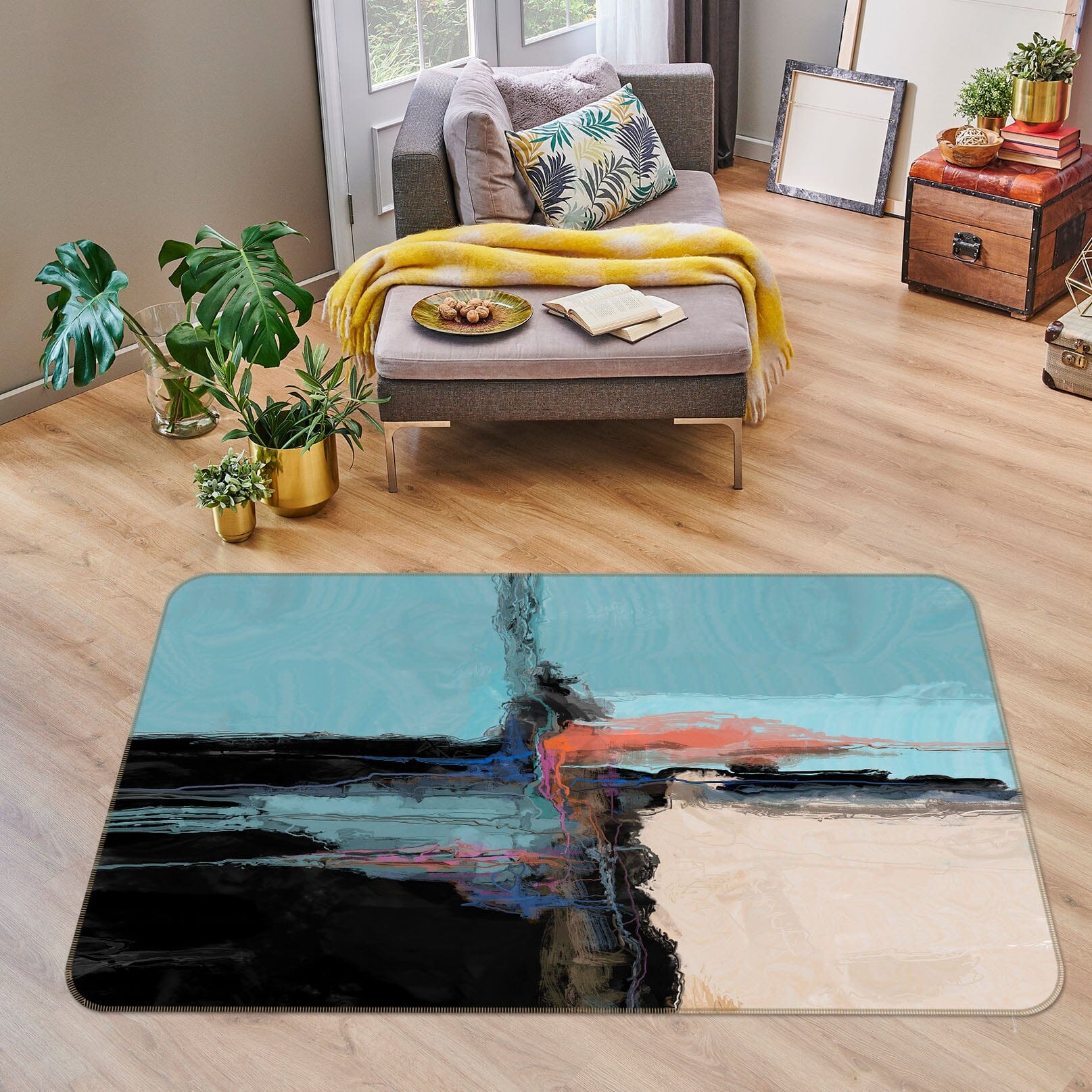 3D Ink Pattern 1001 Michael Tienhaara Rug Non Slip Rug Mat Mat AJ Creativity Home