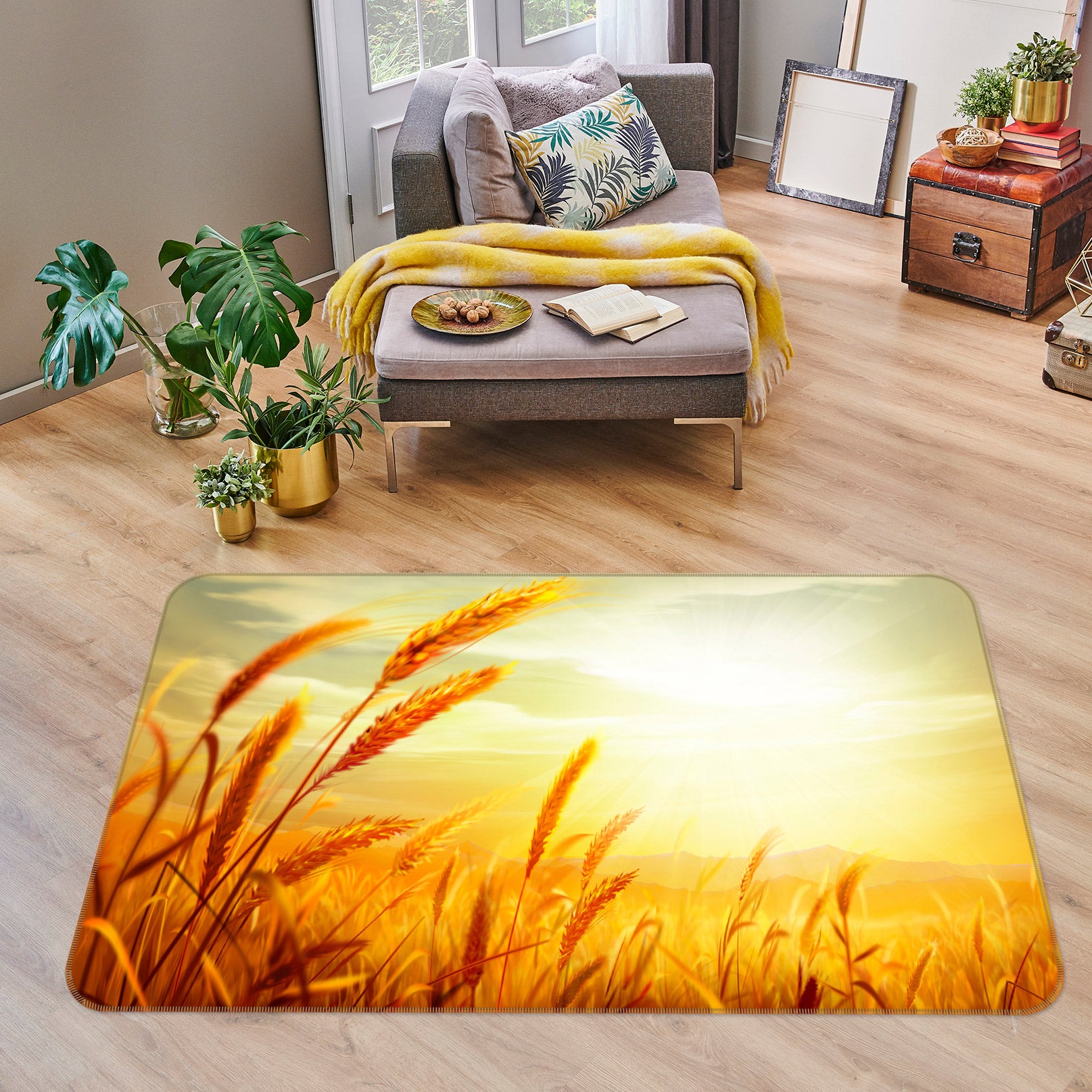 3D Golden Reed 76244 Non Slip Rug Mat