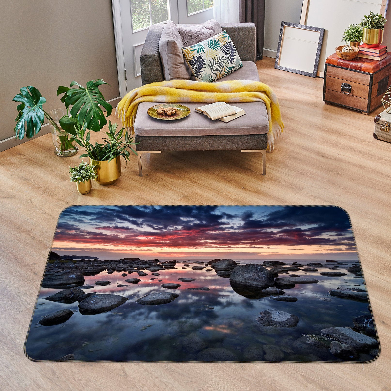 3D Sky Clouds 75237 Non Slip Rug Mat