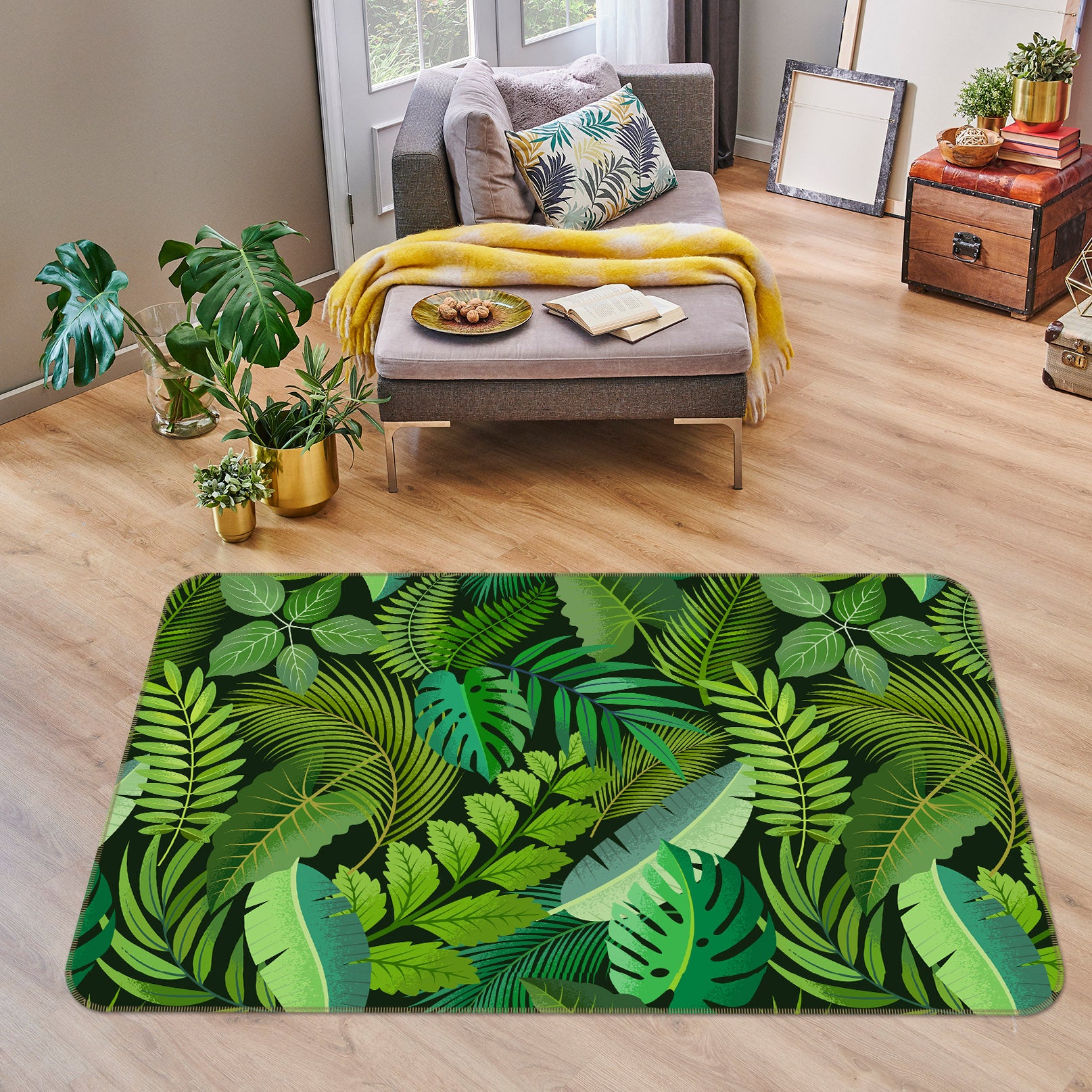 3D Leaves 30224 Non Slip Rug Mat