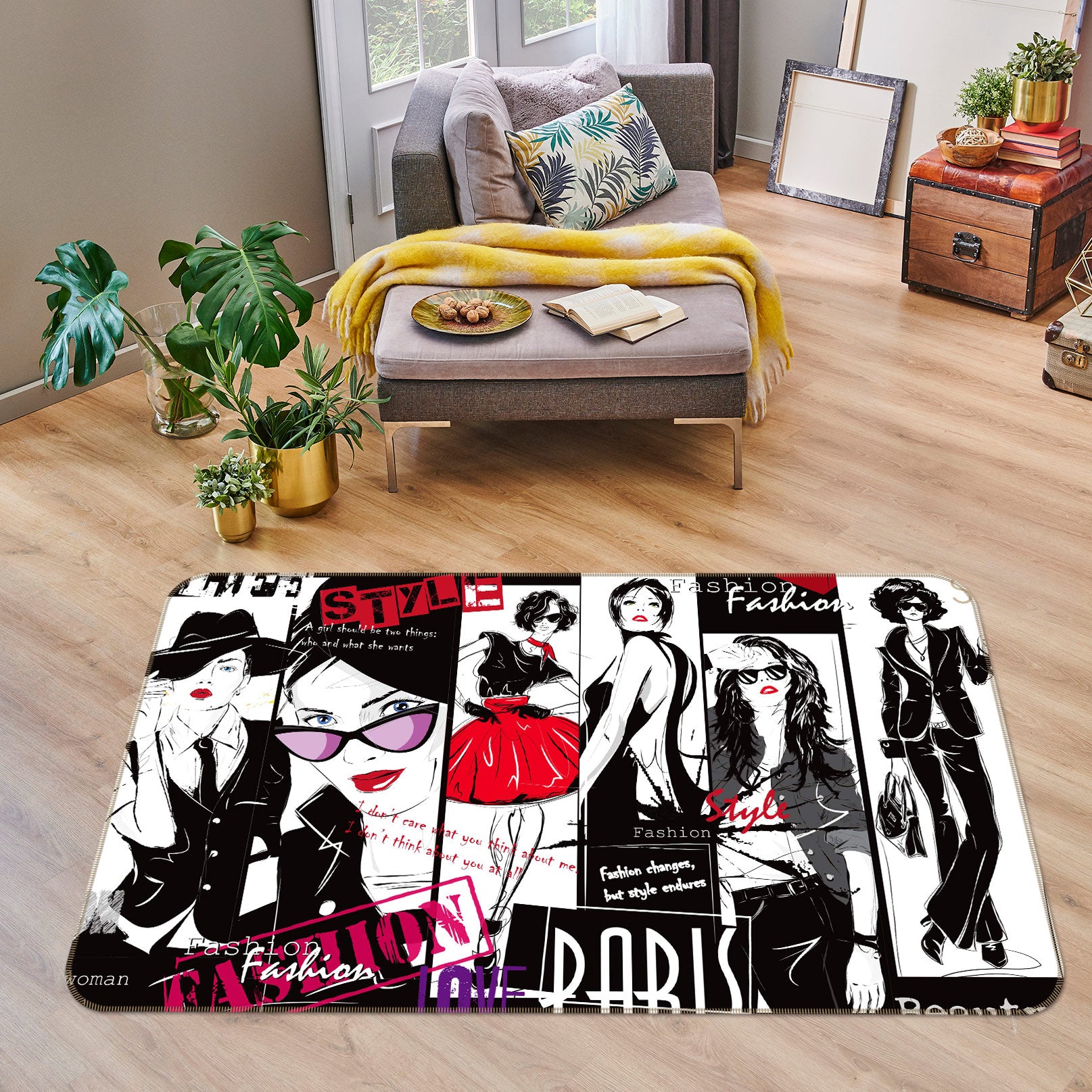 3D Fashion Woman 77180 Non Slip Rug Mat