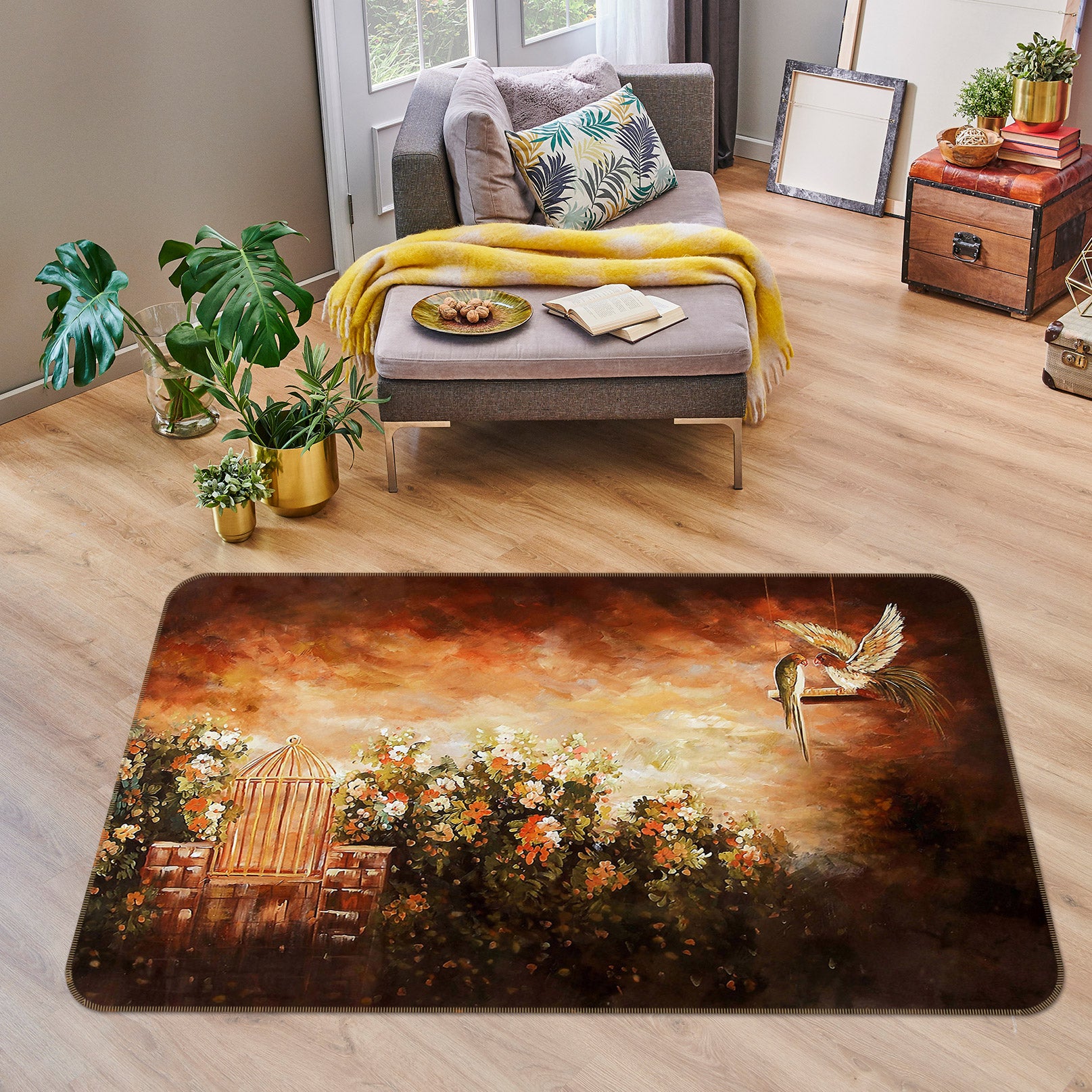 3D Grove Bird 75164 Non Slip Rug Mat