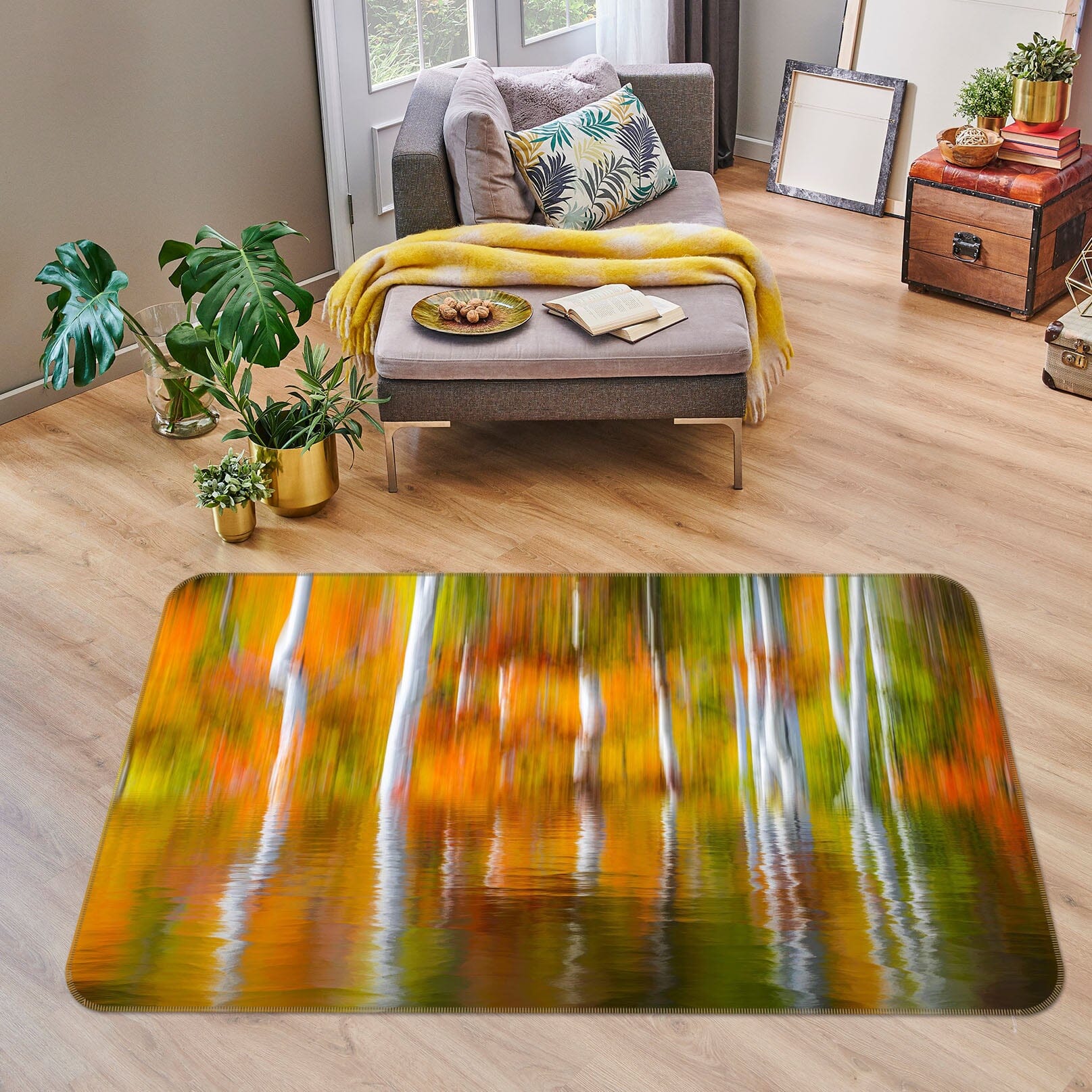 3D Forest River 1138 Marco Carmassi Rug Non Slip Rug Mat Mat AJ Creativity Home