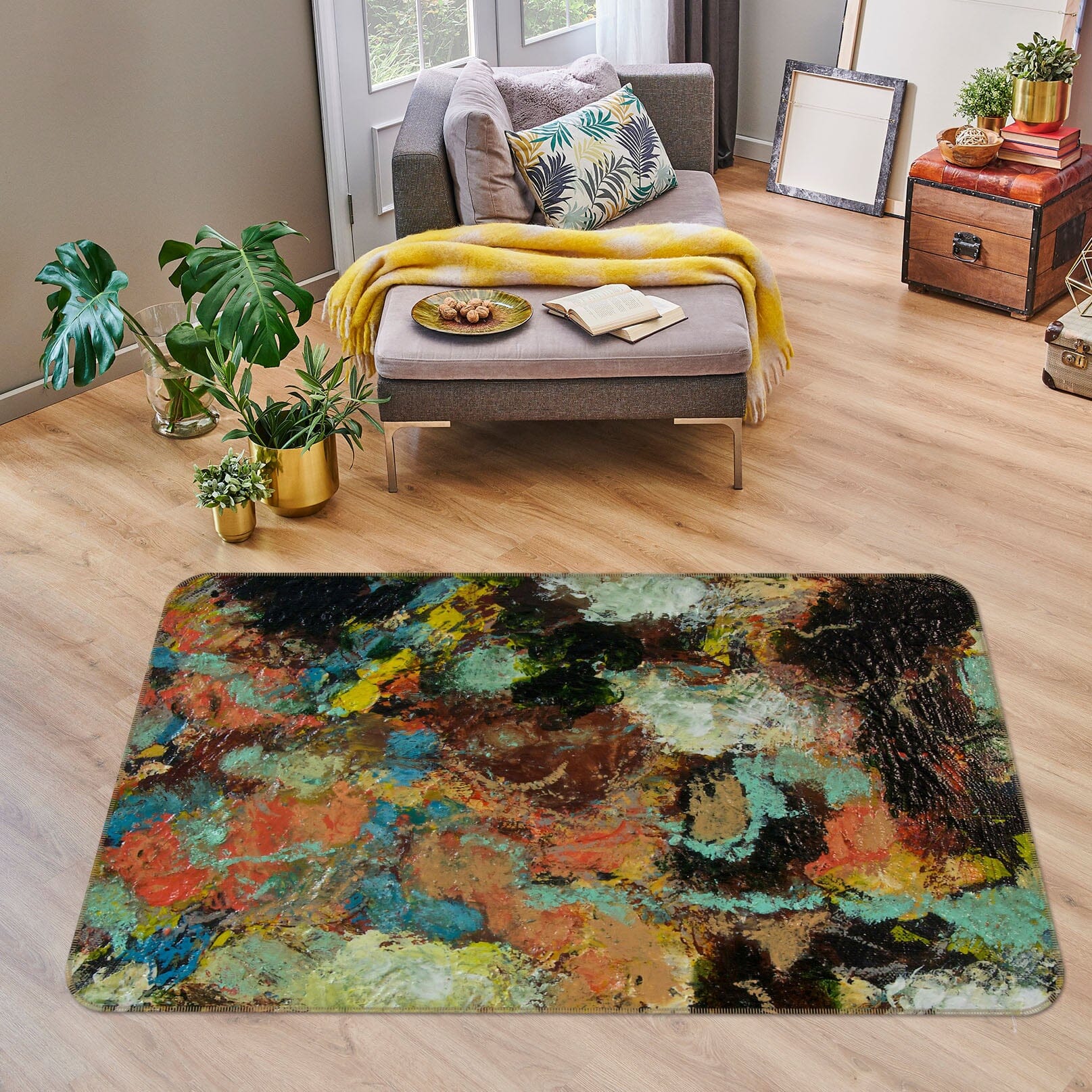 3D Abstract Art 1003 Allan P. Friedlander Rug Non Slip Rug Mat Mat AJ Creativity Home