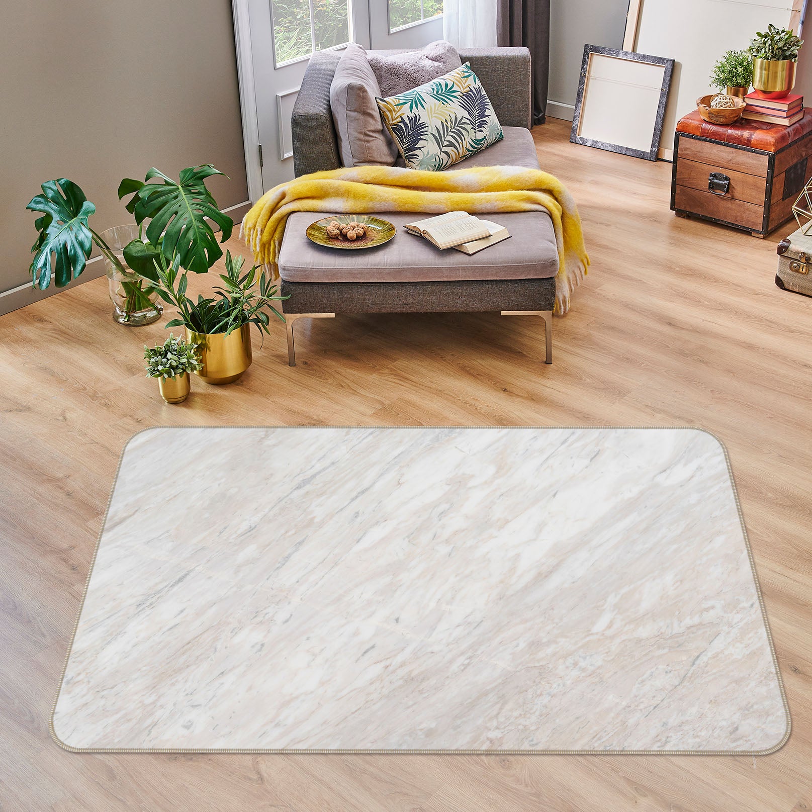 3D Stone Texture 31090 Non Slip Rug Mat