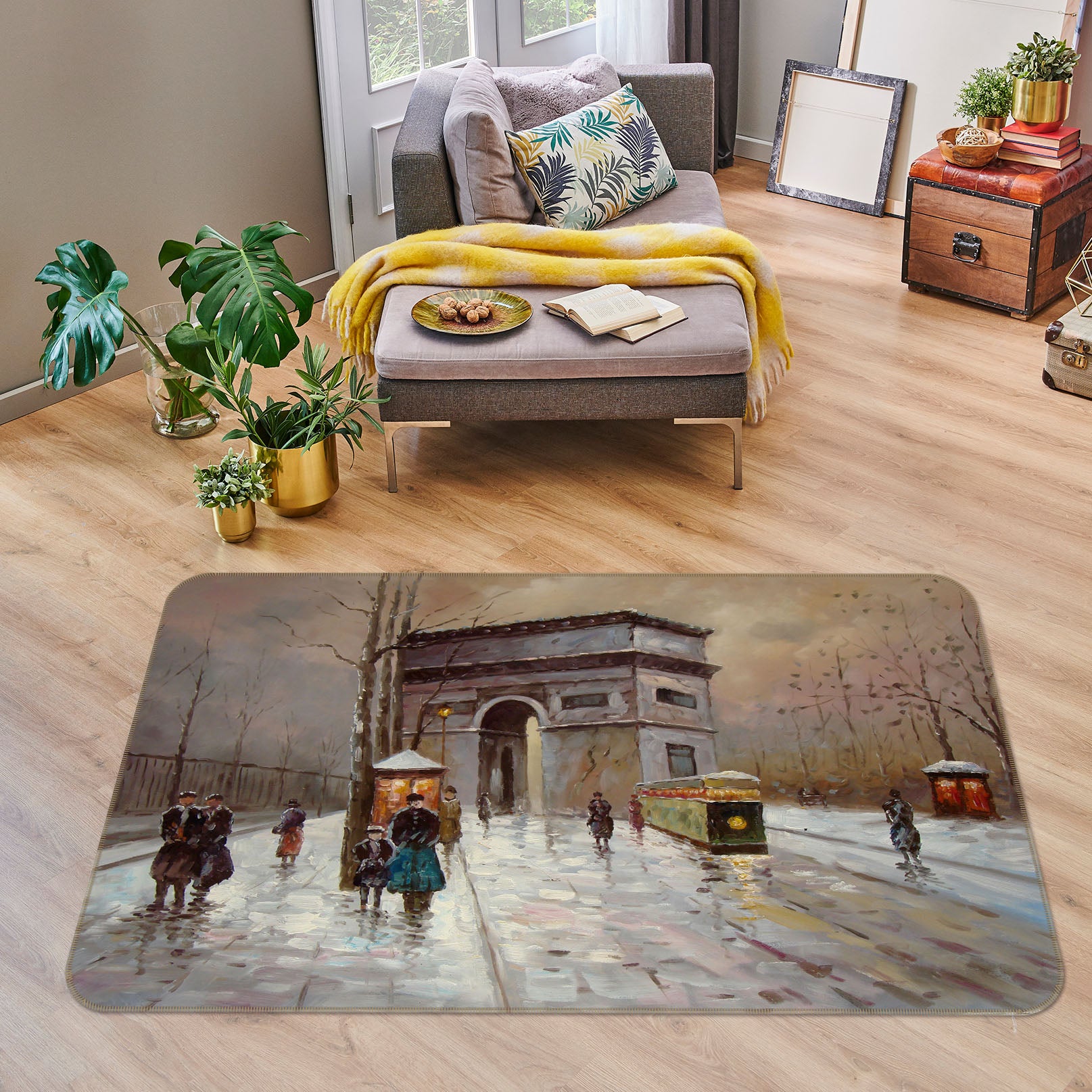 3D Street Pedestrian 33148 Non Slip Rug Mat