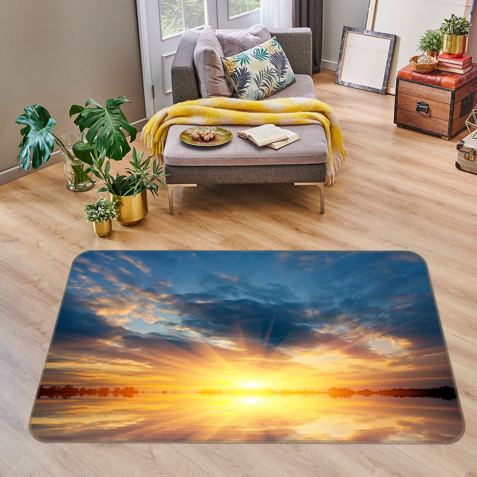 3D Clouds 31166 Non Slip Rug Mat