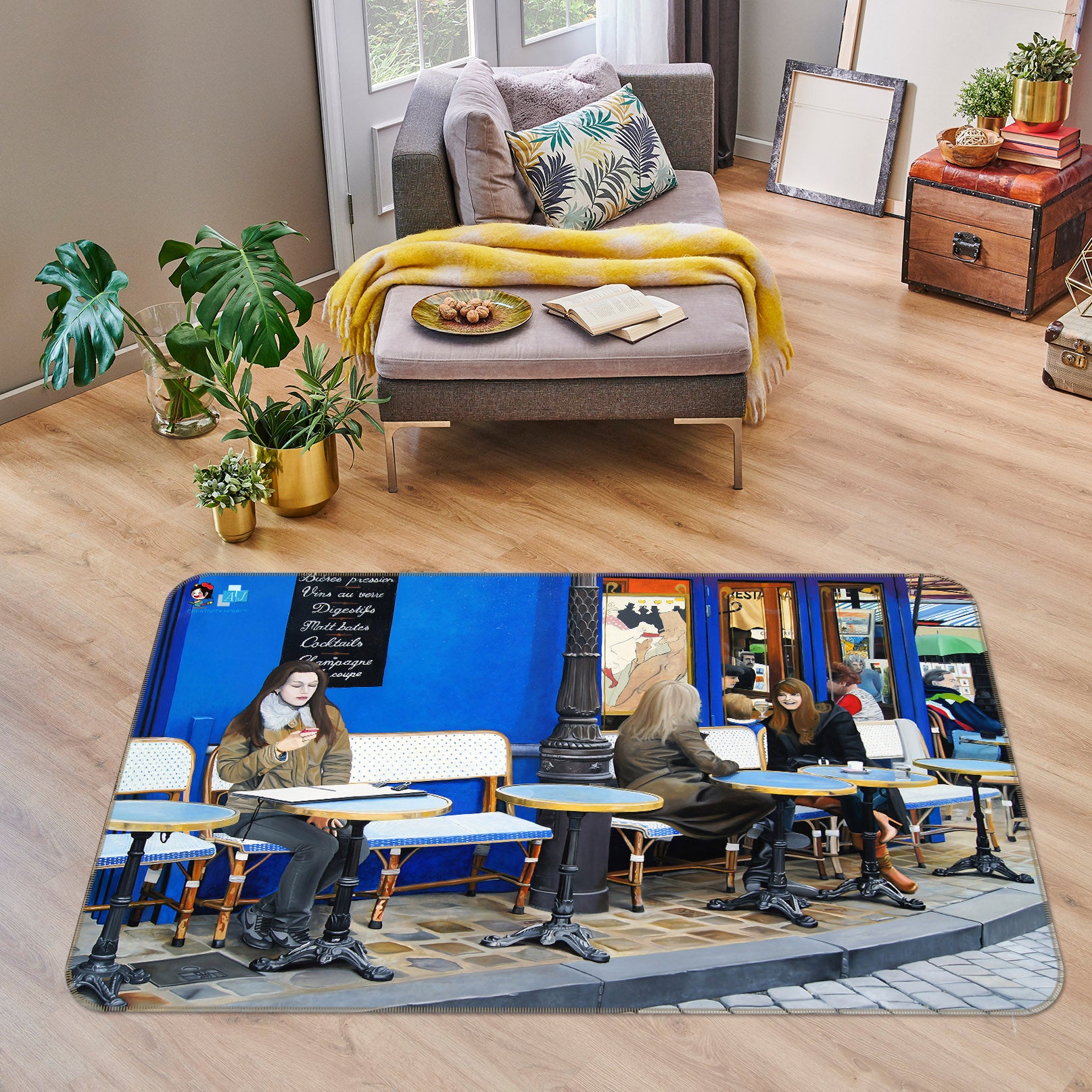 3D Tables Chairs 11135 Matthew Holden Bates Rug Non Slip Rug Mat