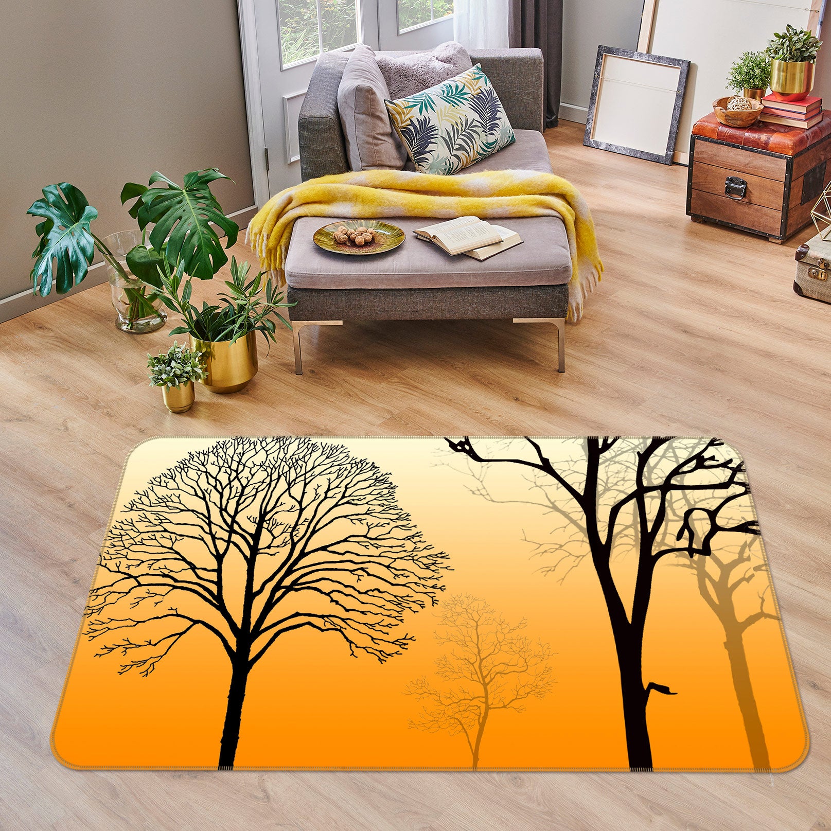 3D Trees 76024 Non Slip Rug Mat