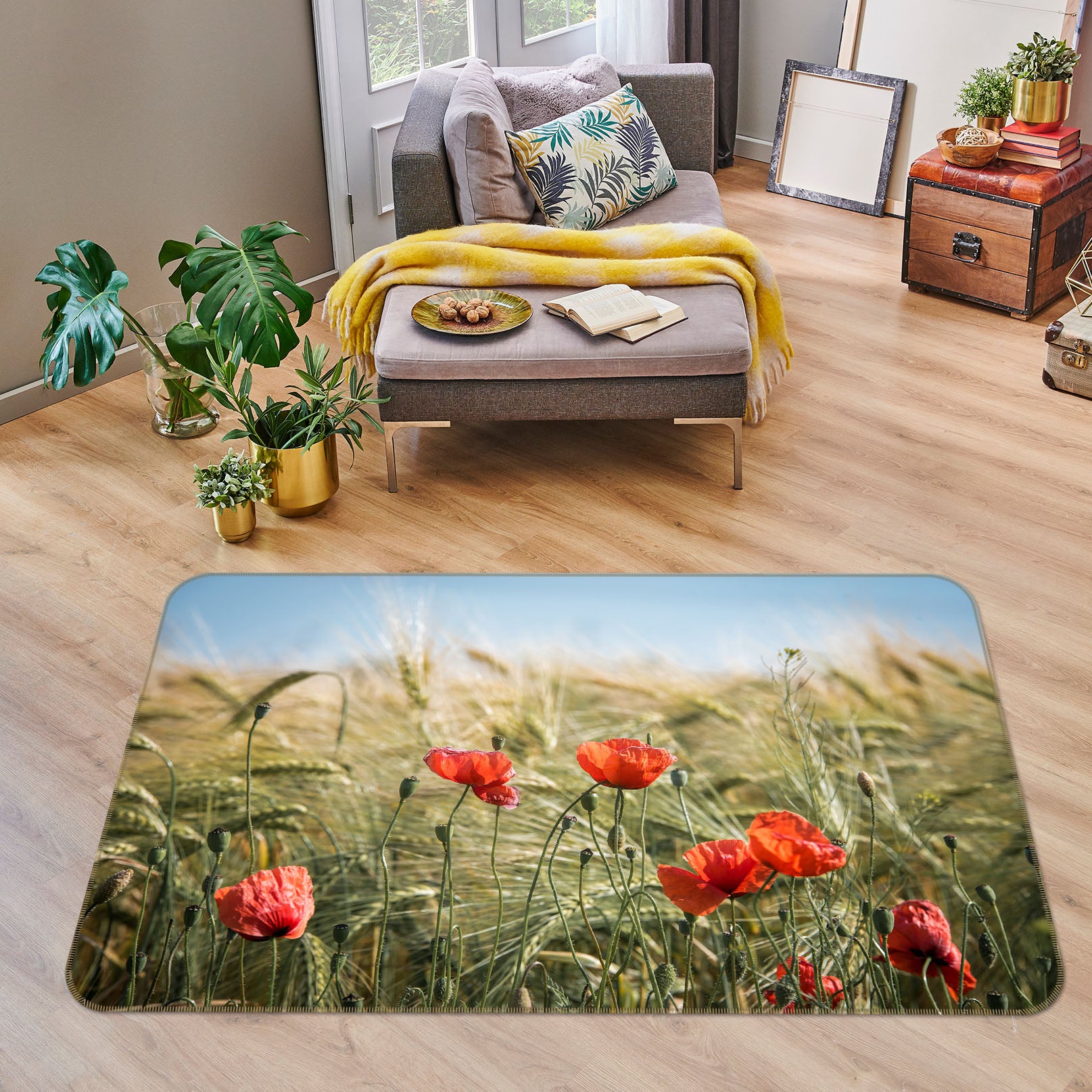 3D Flower 36198 Non Slip Rug Mat