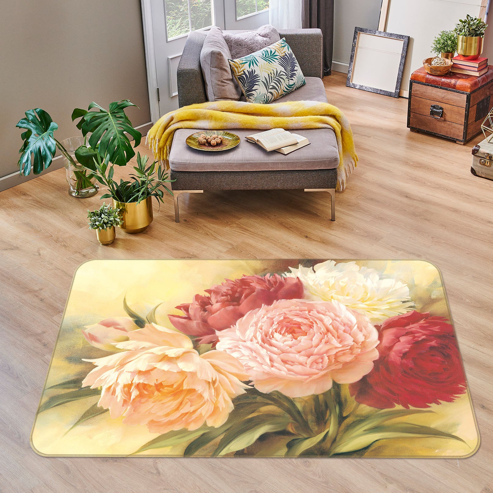 3D Flowers 32031 Non Slip Rug Mat