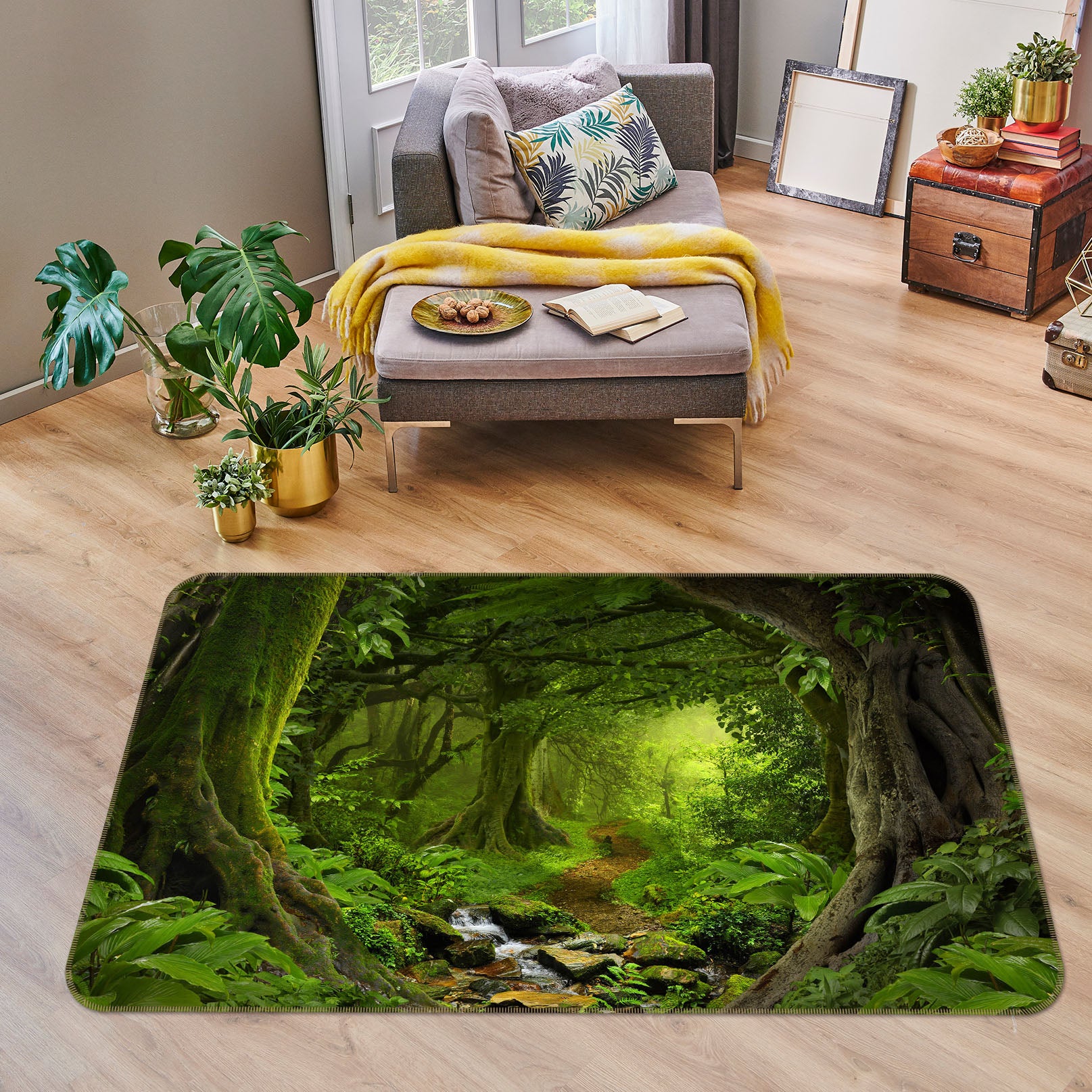 3D Forest 34148 Non Slip Rug Mat