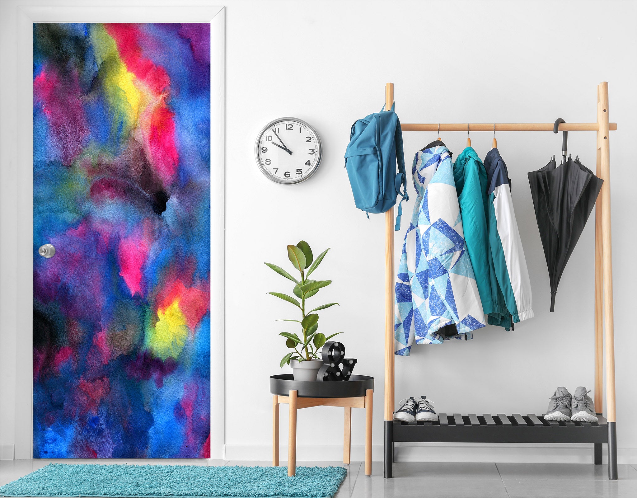 3D Colorful 21167 Door Mural