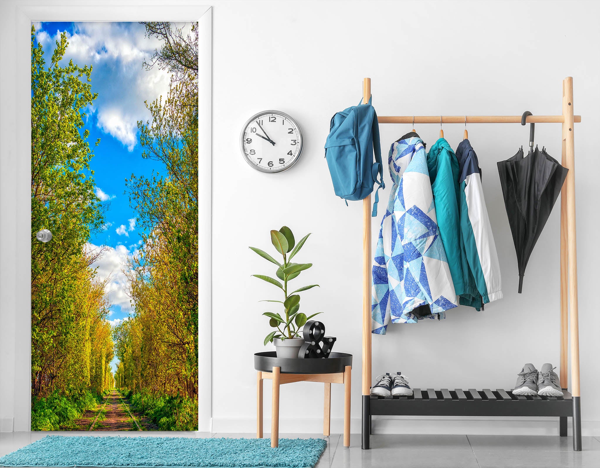 3D Forest Corridor 22053 Door Mural