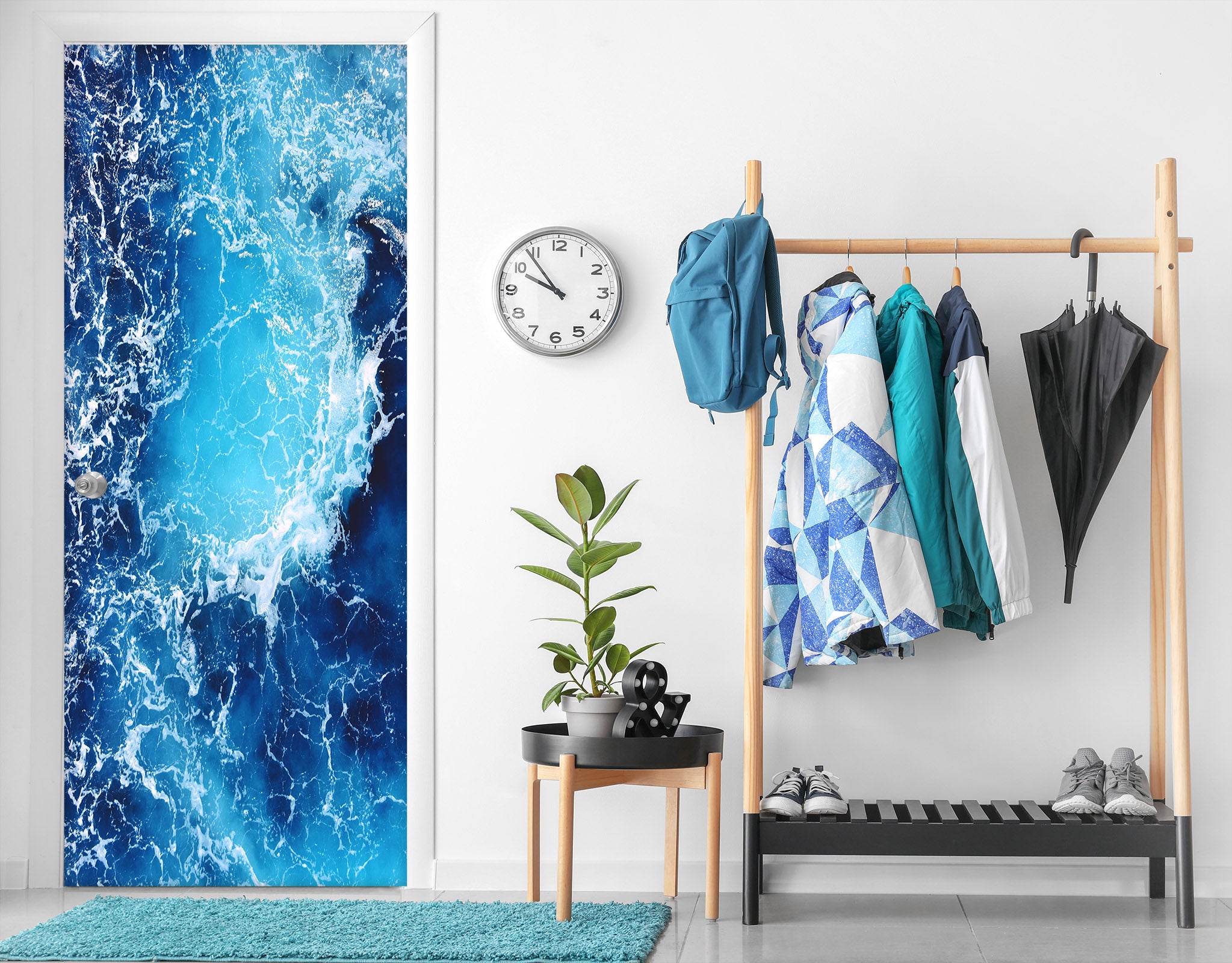 3D Waves 22028 Door Mural