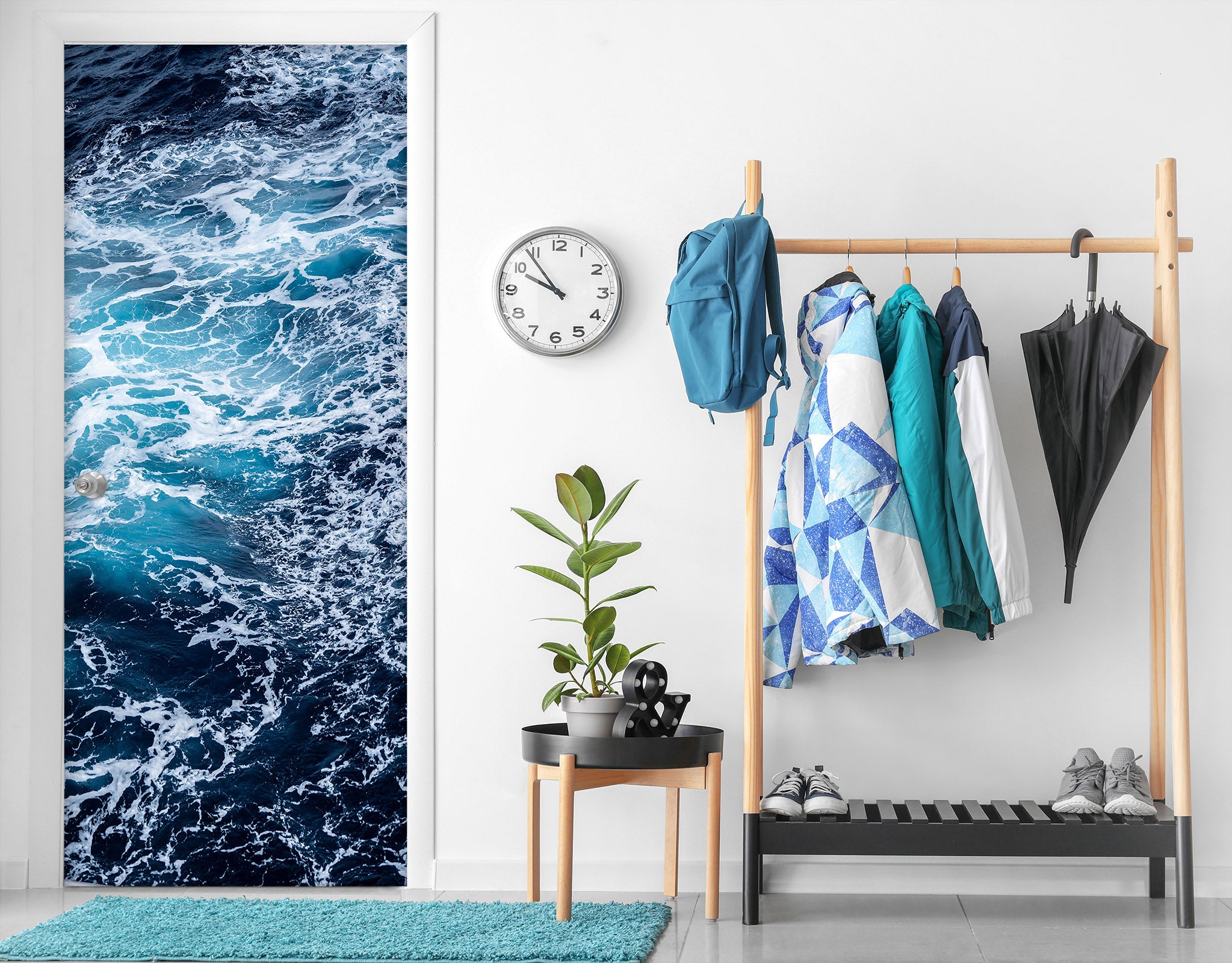 3D Waves Sea Surface 22011 Door Mural