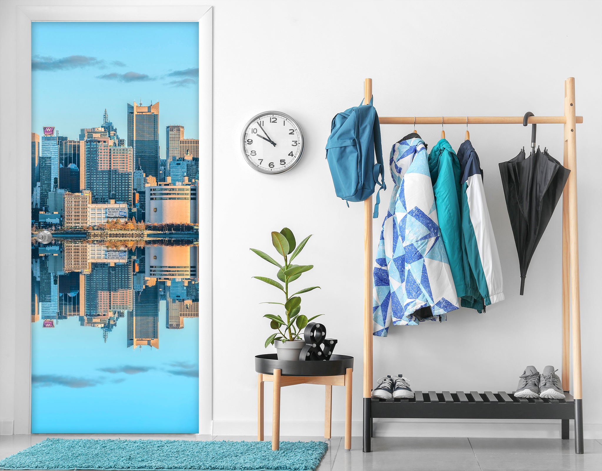 3D Building Sky Shadow Harbour 101161 Assaf Frank Door Mural