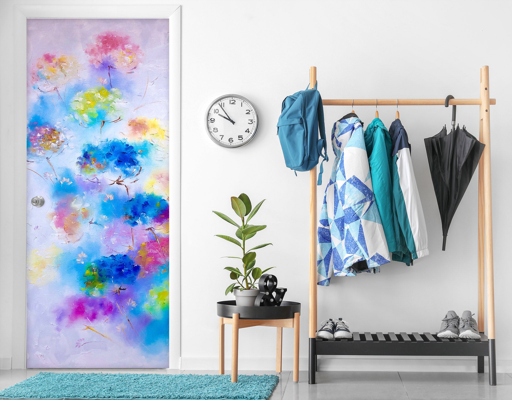 3D Colorful Flower 3291 Skromova Marina Door Mural