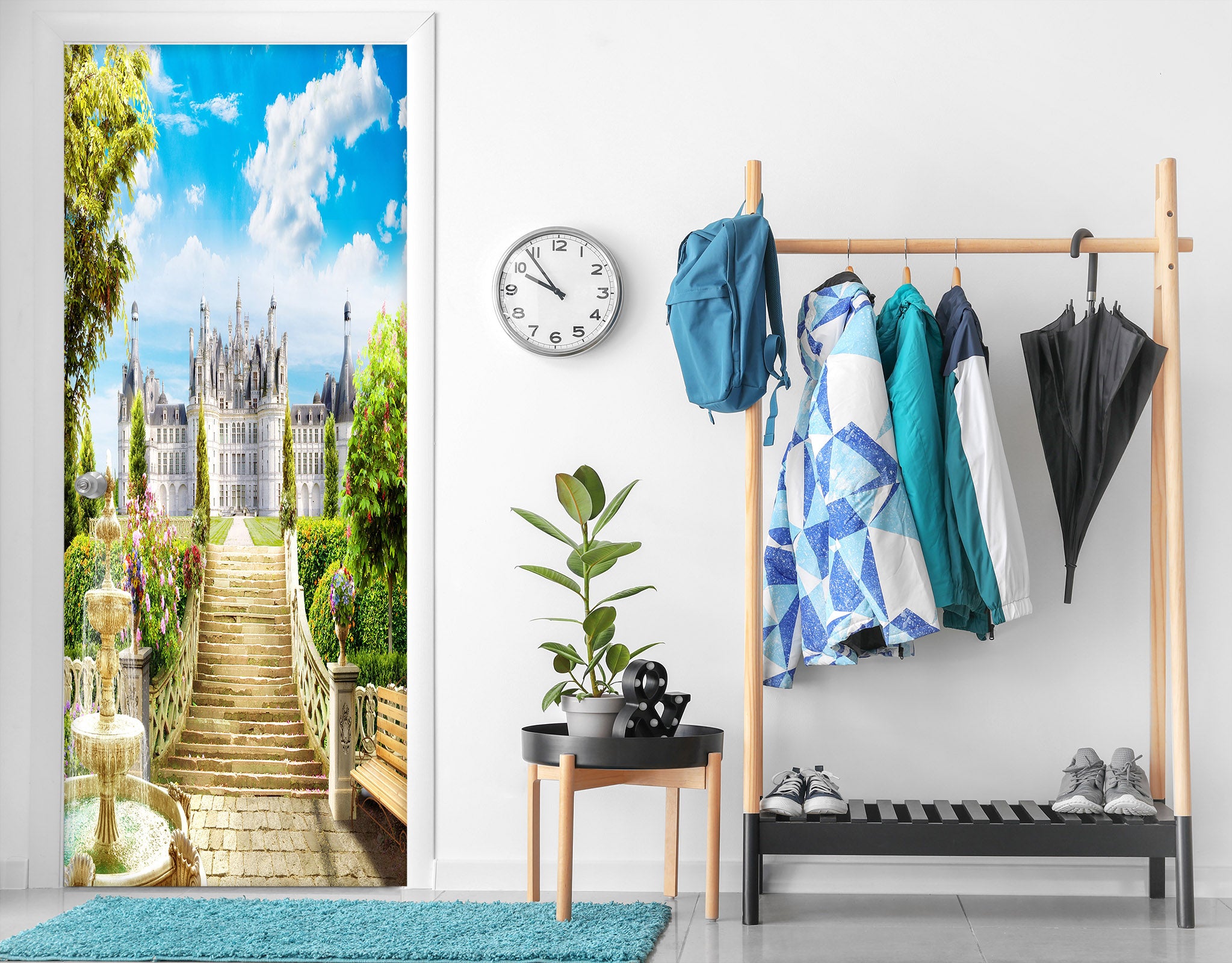 3D Castle Stairs 22103 Door Mural