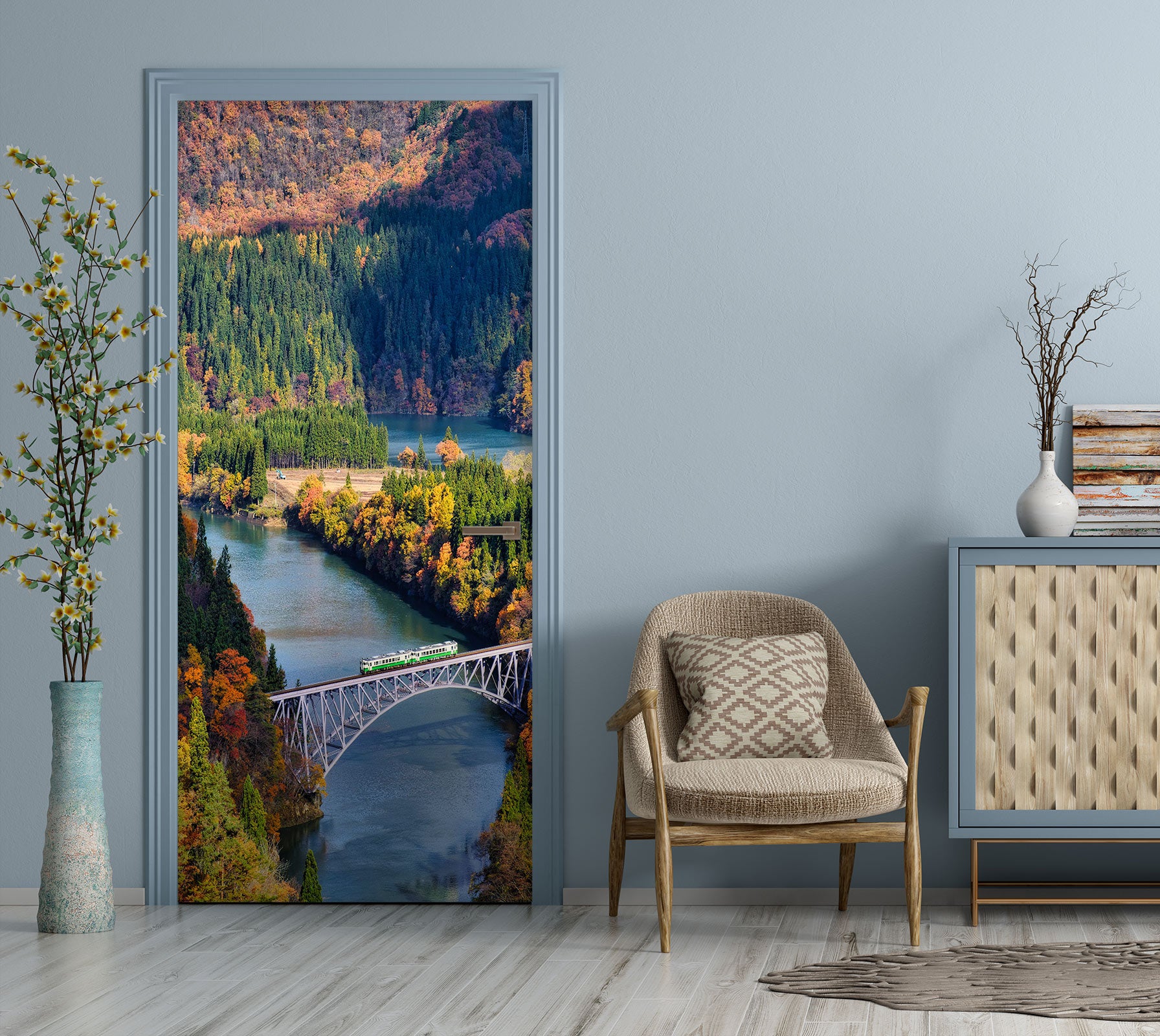 3D Shanhe Bridge 24170 Door Mural