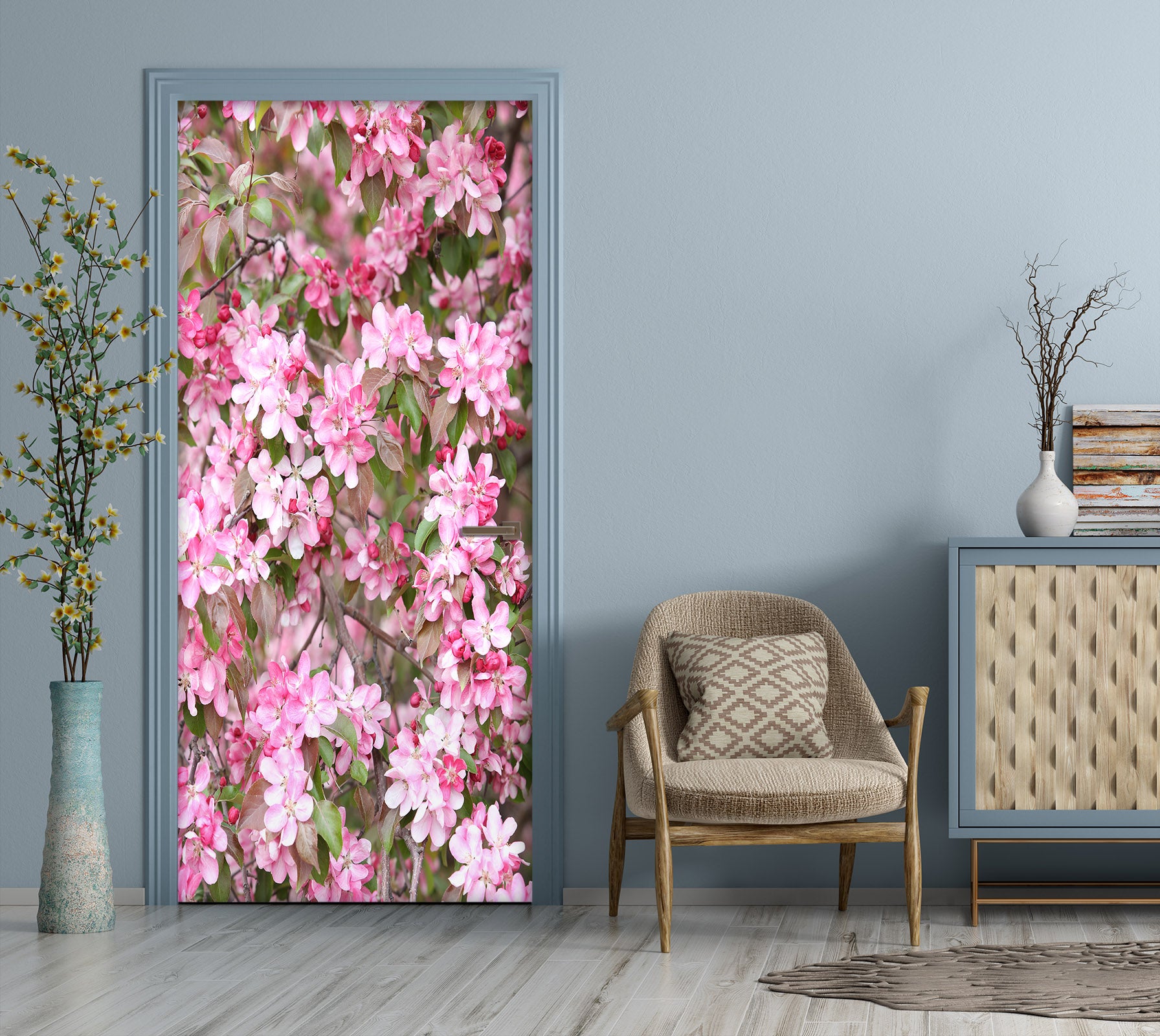 3D Flower Bush 25202 Door Mural