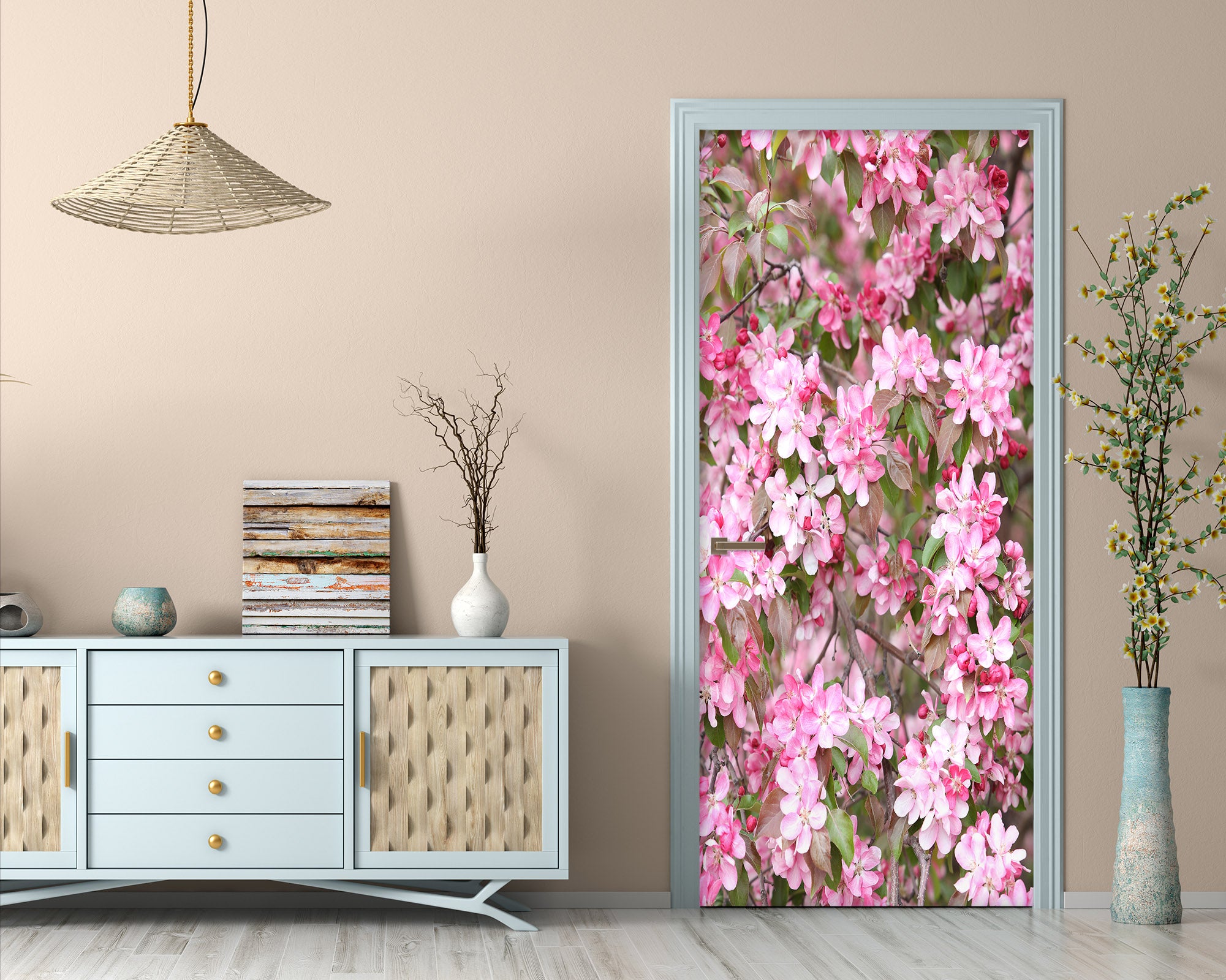 3D Flower Bush 25202 Door Mural