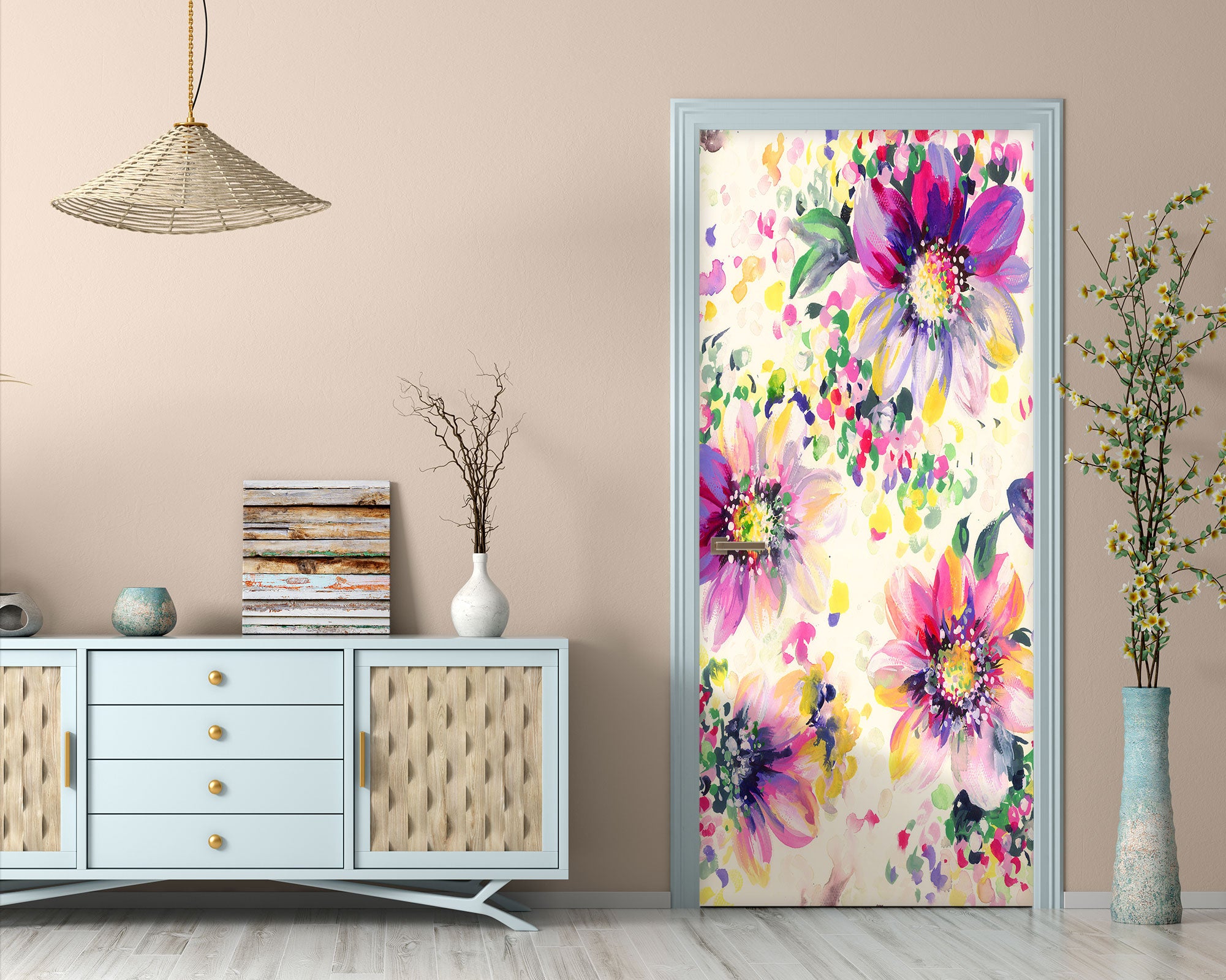 3D Flowers 25048 Door Mural