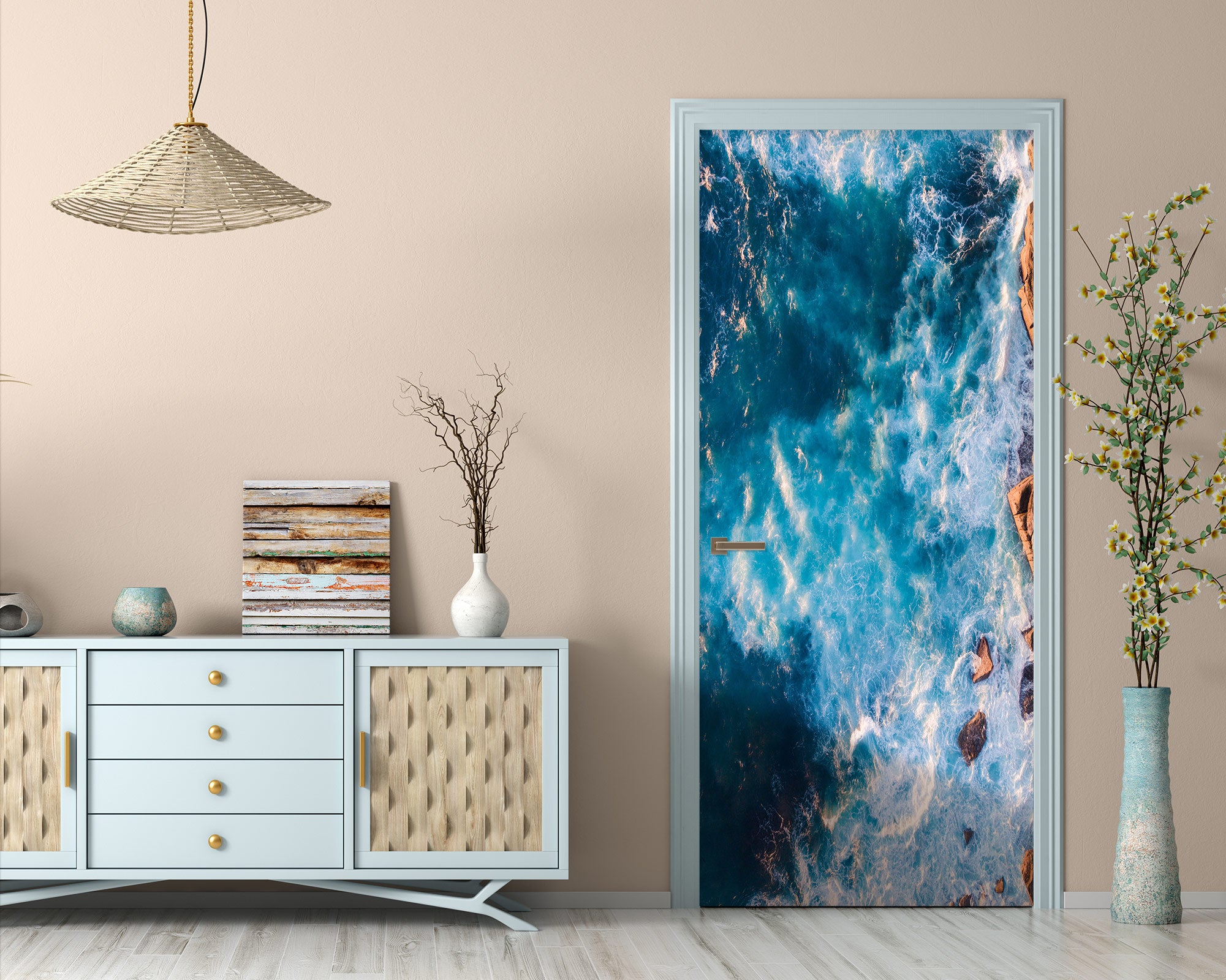 3D Waves 24128 Door Mural