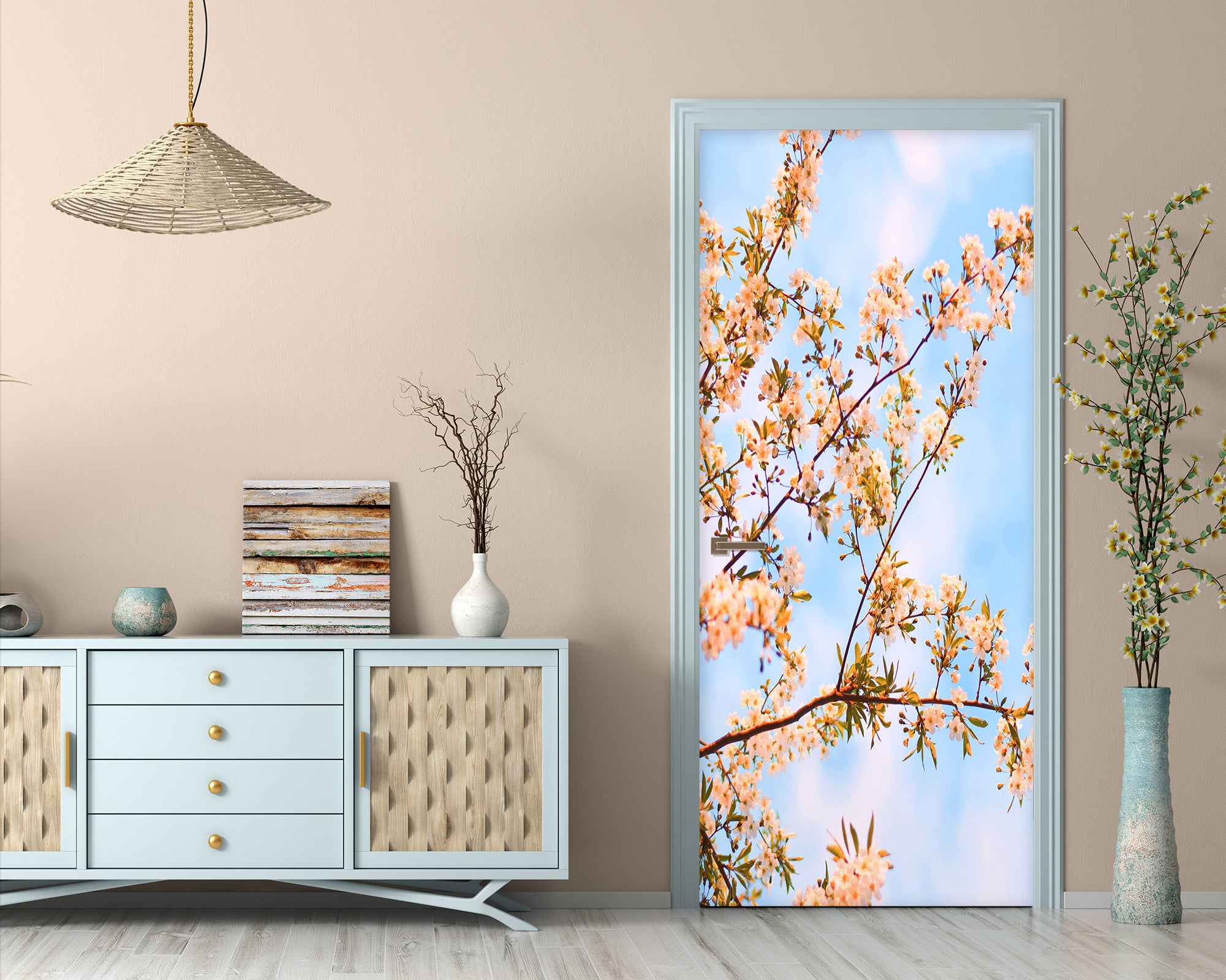 3D Flower Branch 22024 Door Mural