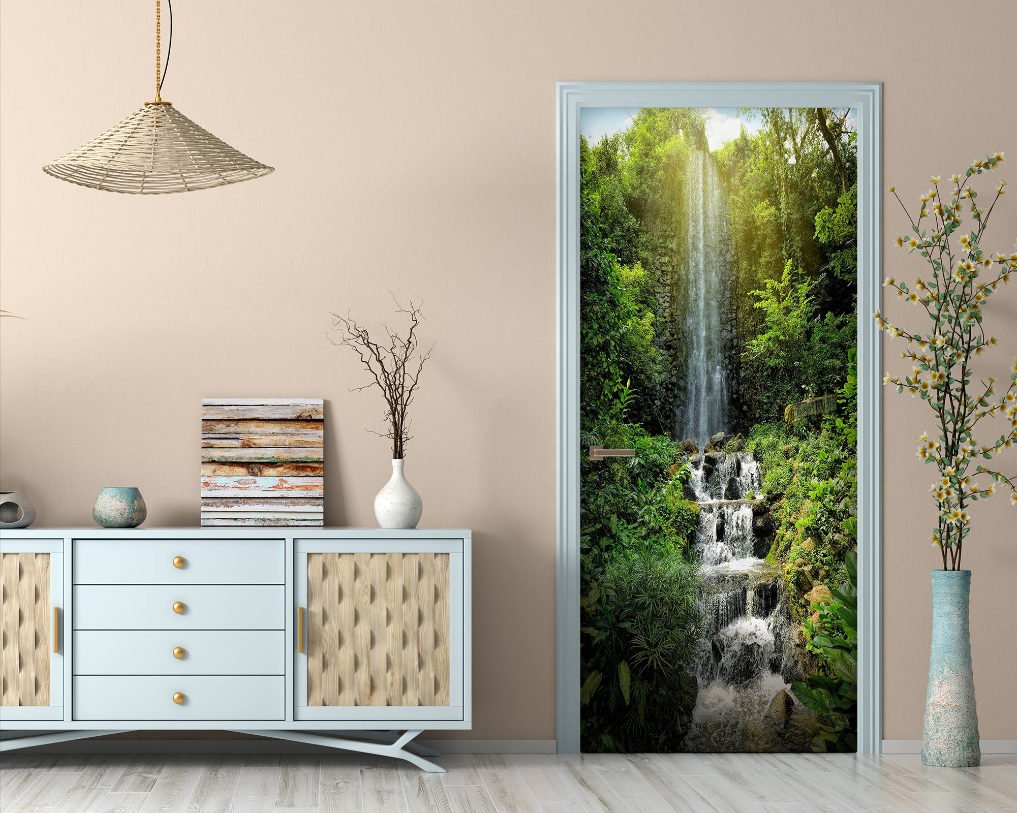 3D Jungle Water 24139 Door Mural