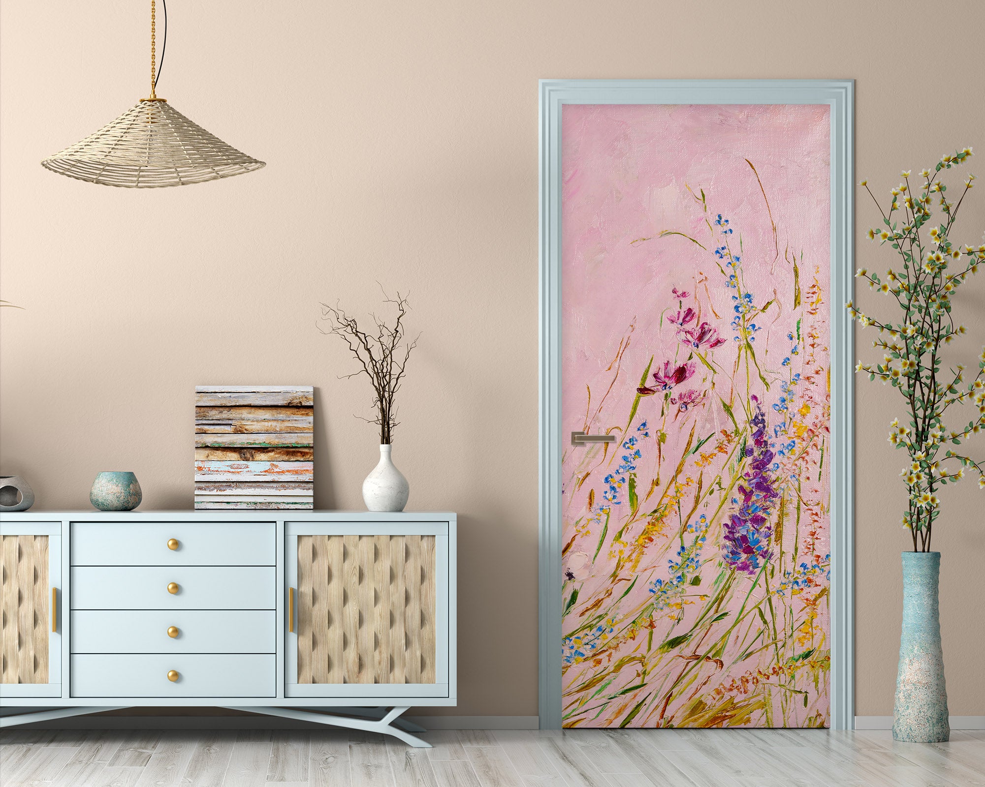 3D Colorful Flower 3263 Skromova Marina Door Mural