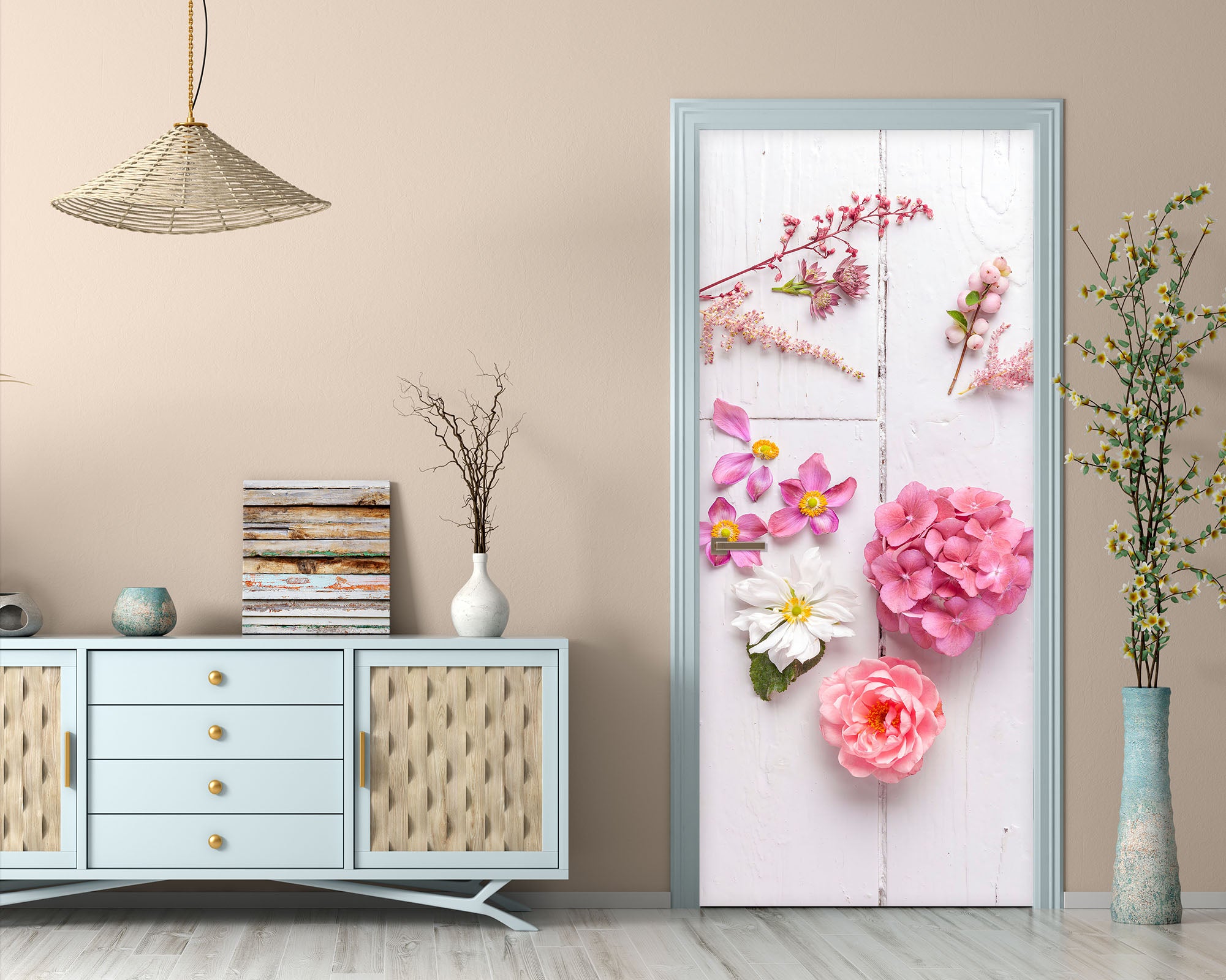 3D Beautiful Flowers 5033 Assaf Frank Door Mural