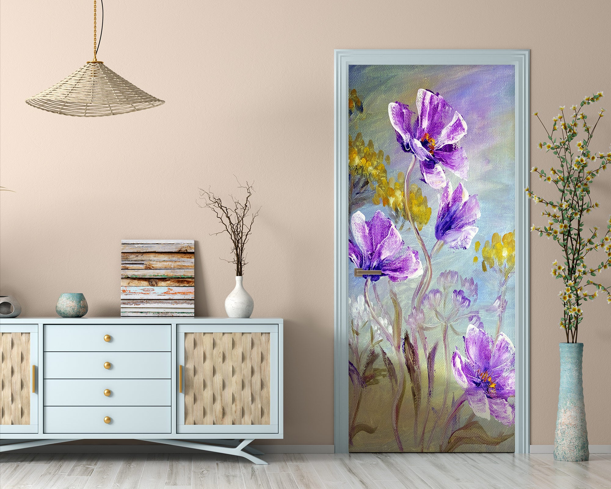 3D Flower 24129 Door Mural