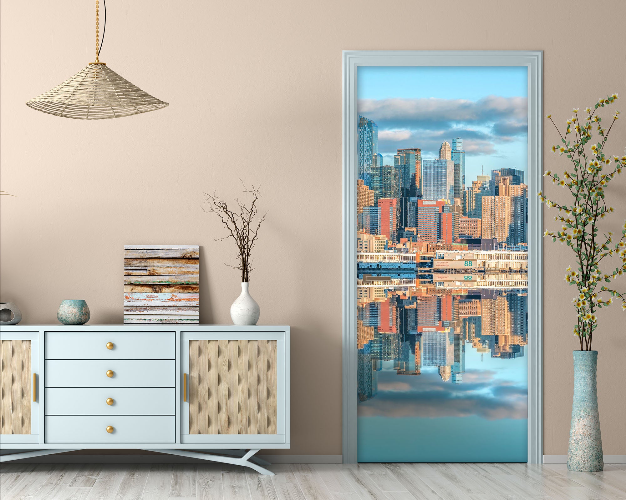 3D Harbour Building Shadow 101159 Assaf Frank Door Mural