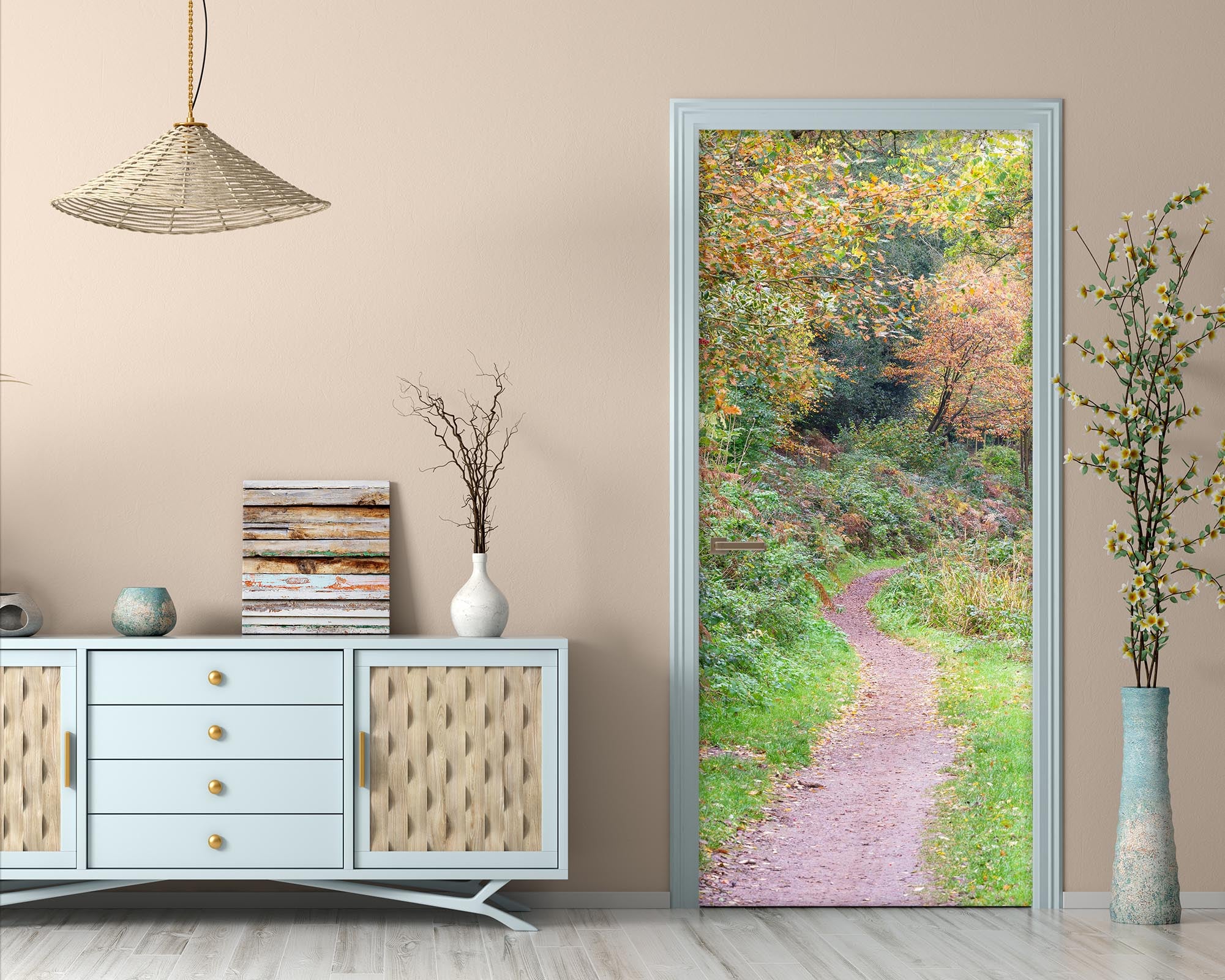 3D Forest Path 5103 Assaf Frank Door Mural