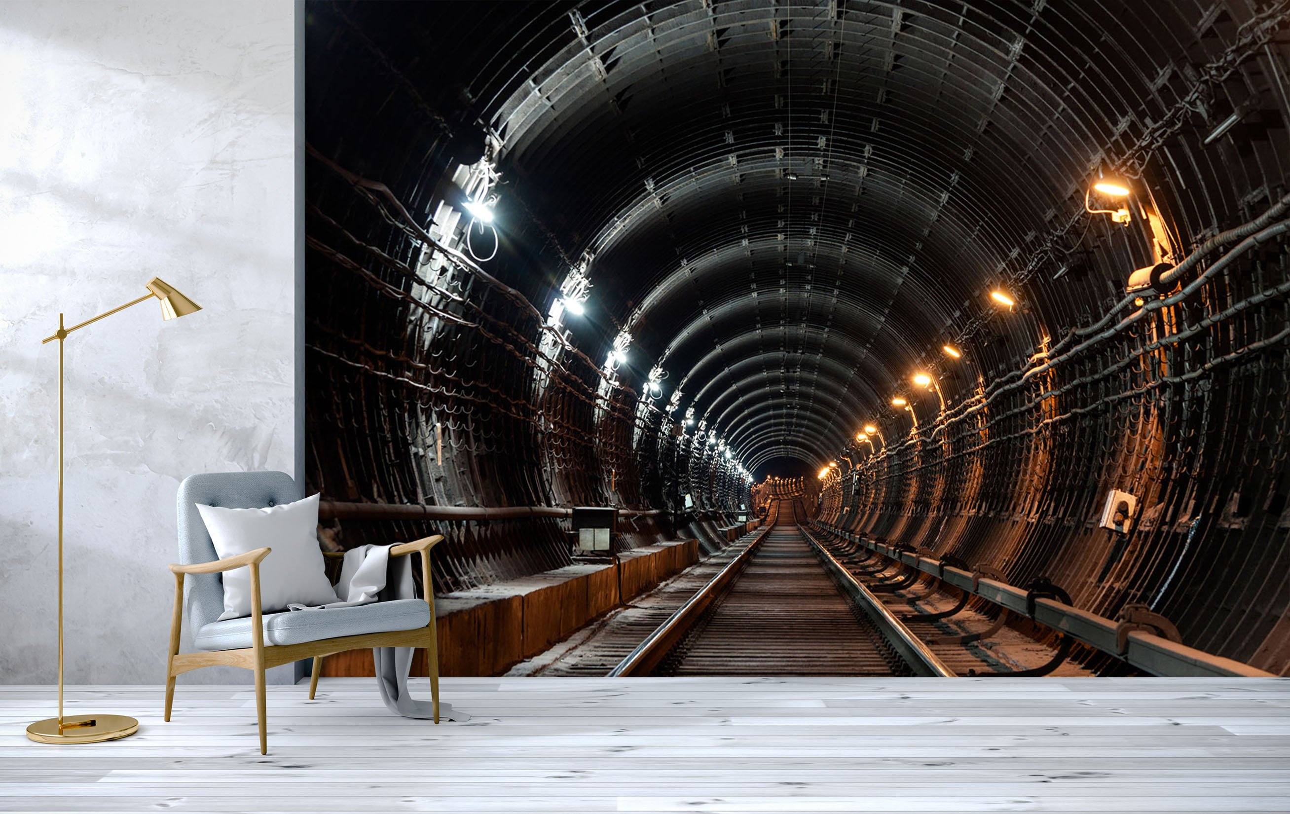 3D Railway Tunnel 623 Wallpaper AJ Wallpaper 2