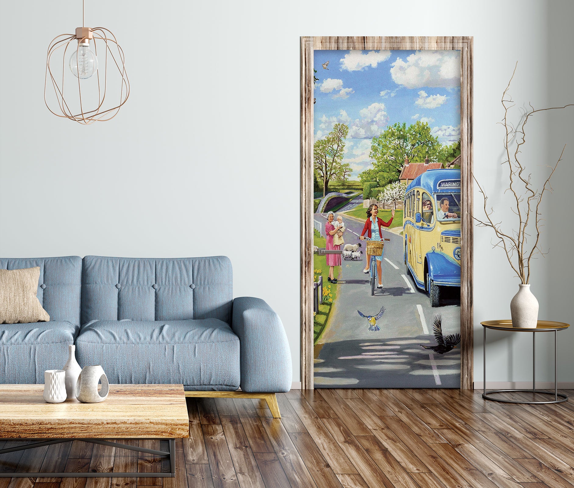 3D Highway Car 103186 Trevor Mitchell Door Mural