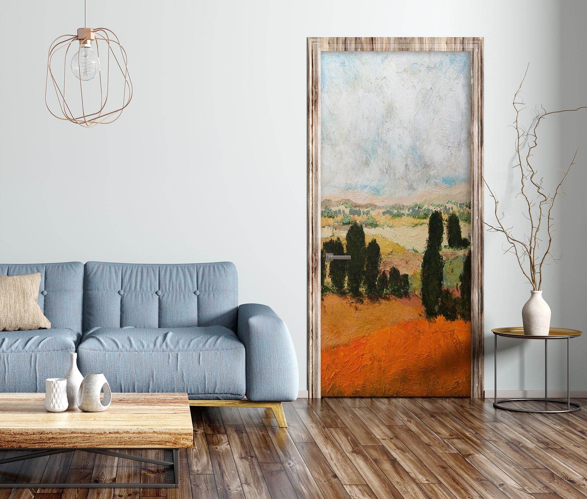 3D Grass Trees 93141 Allan P. Friedlander Door Mural