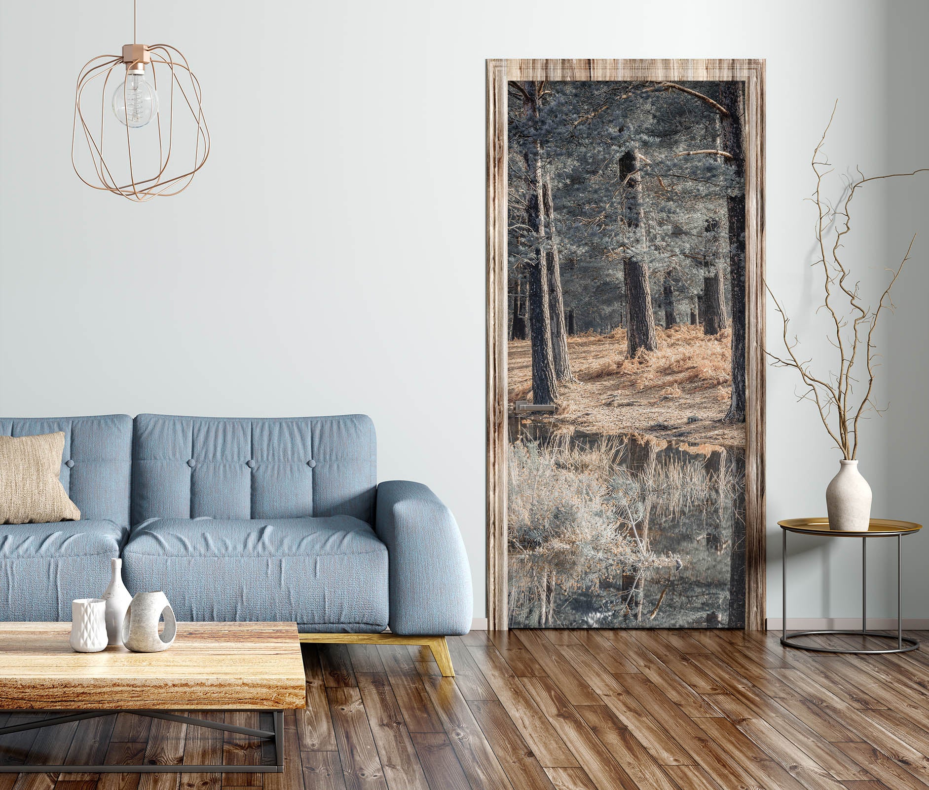 3D Tree Meadow 5140 Assaf Frank Door Mural