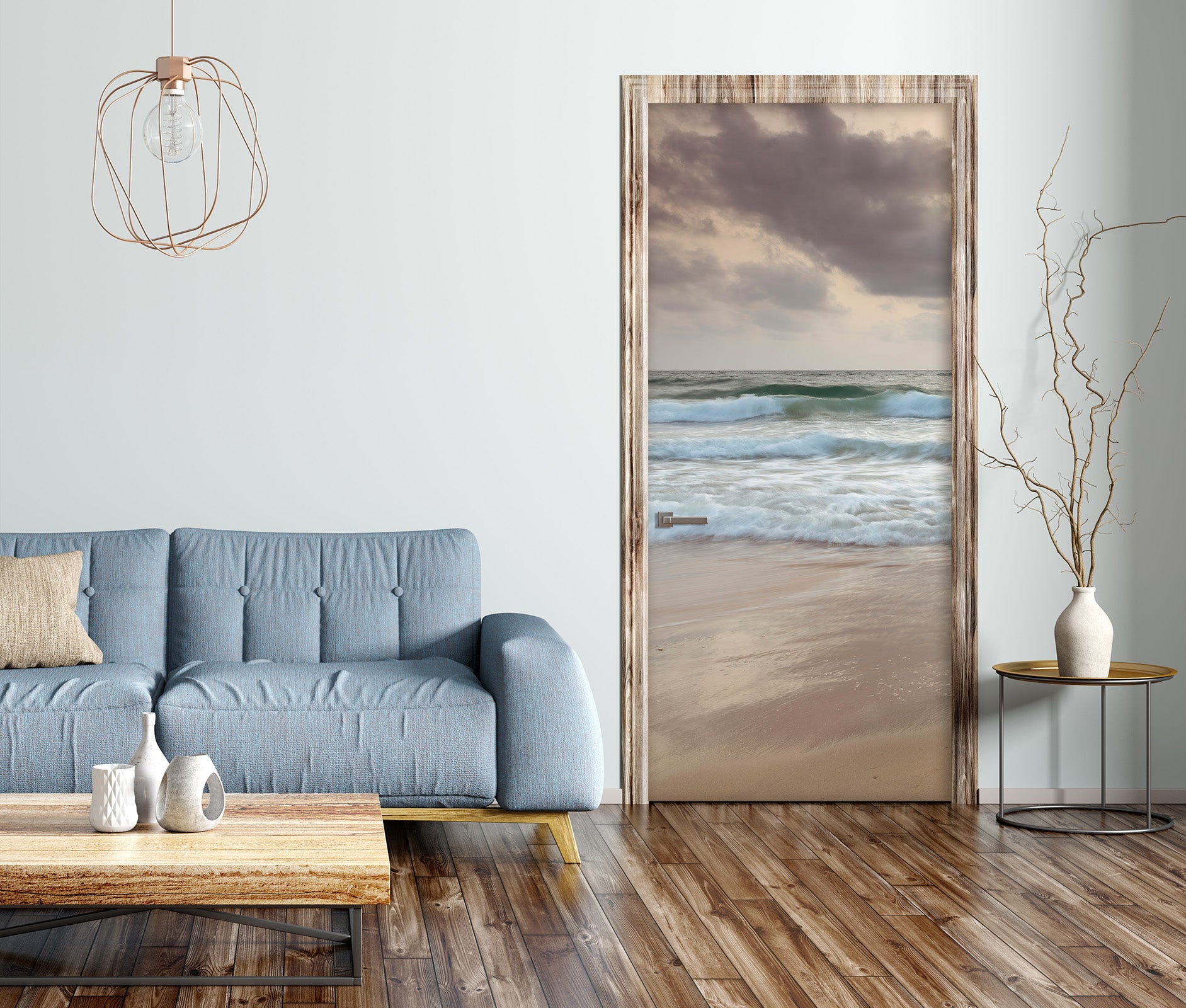 3D Beach 106111 Assaf Frank Door Mural