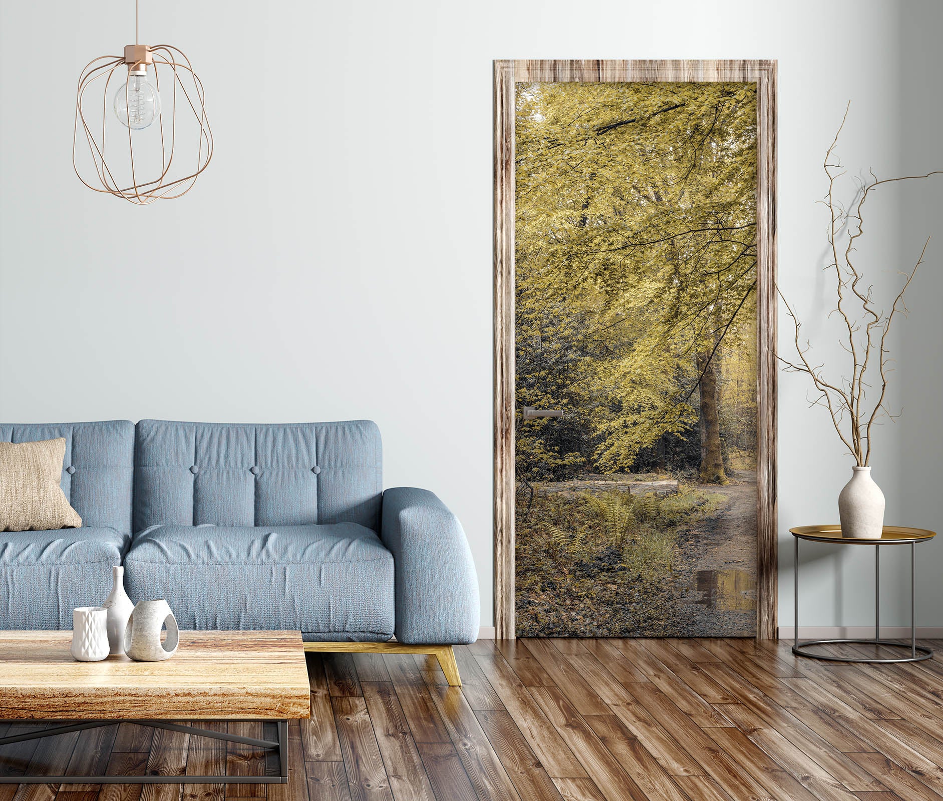 3D Green Forest 5171 Assaf Frank Door Mural