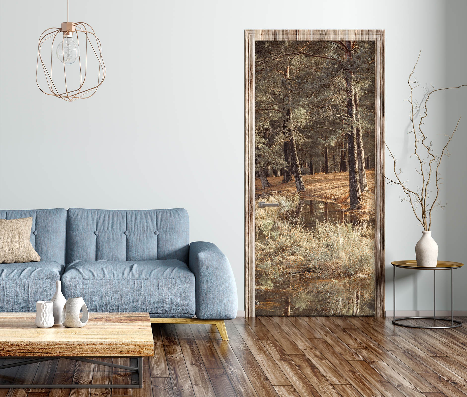 3D Hillside Tree 5138 Assaf Frank Door Mural