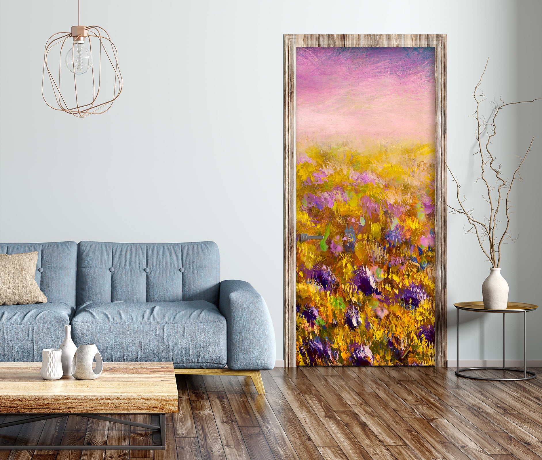 3D Flower Bush 25177 Door Mural
