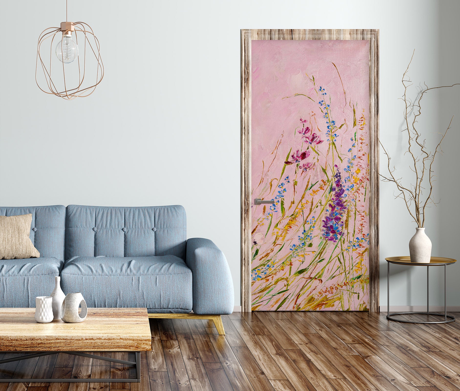 3D Colorful Flower 3263 Skromova Marina Door Mural